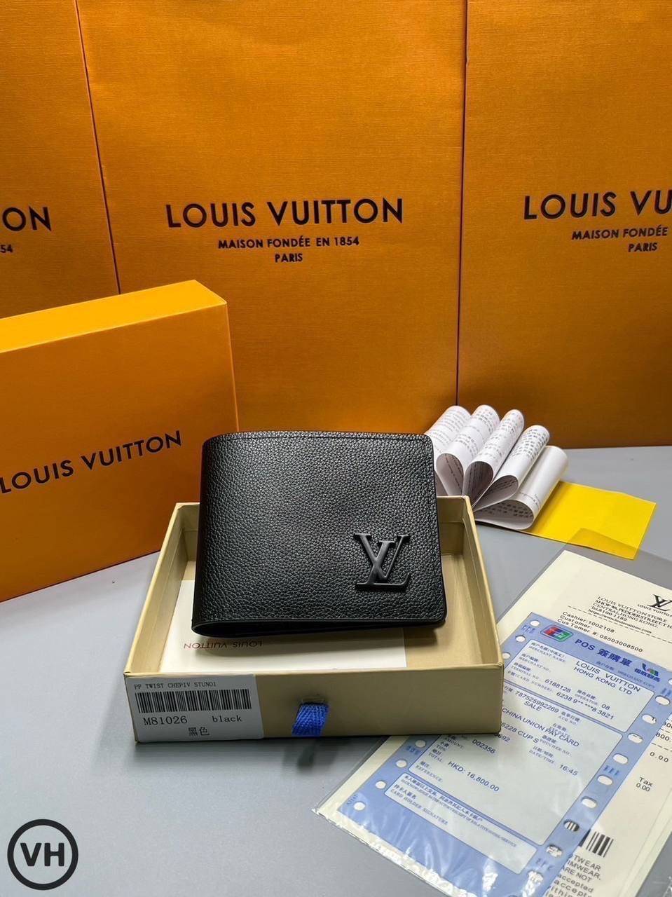 RI หนังแท้ | LV Short Wallet / LV Multiple Aerogram กระเป๋าสตางค์ใบสั้น กระเป๋าสตางค์ผู้ชาย