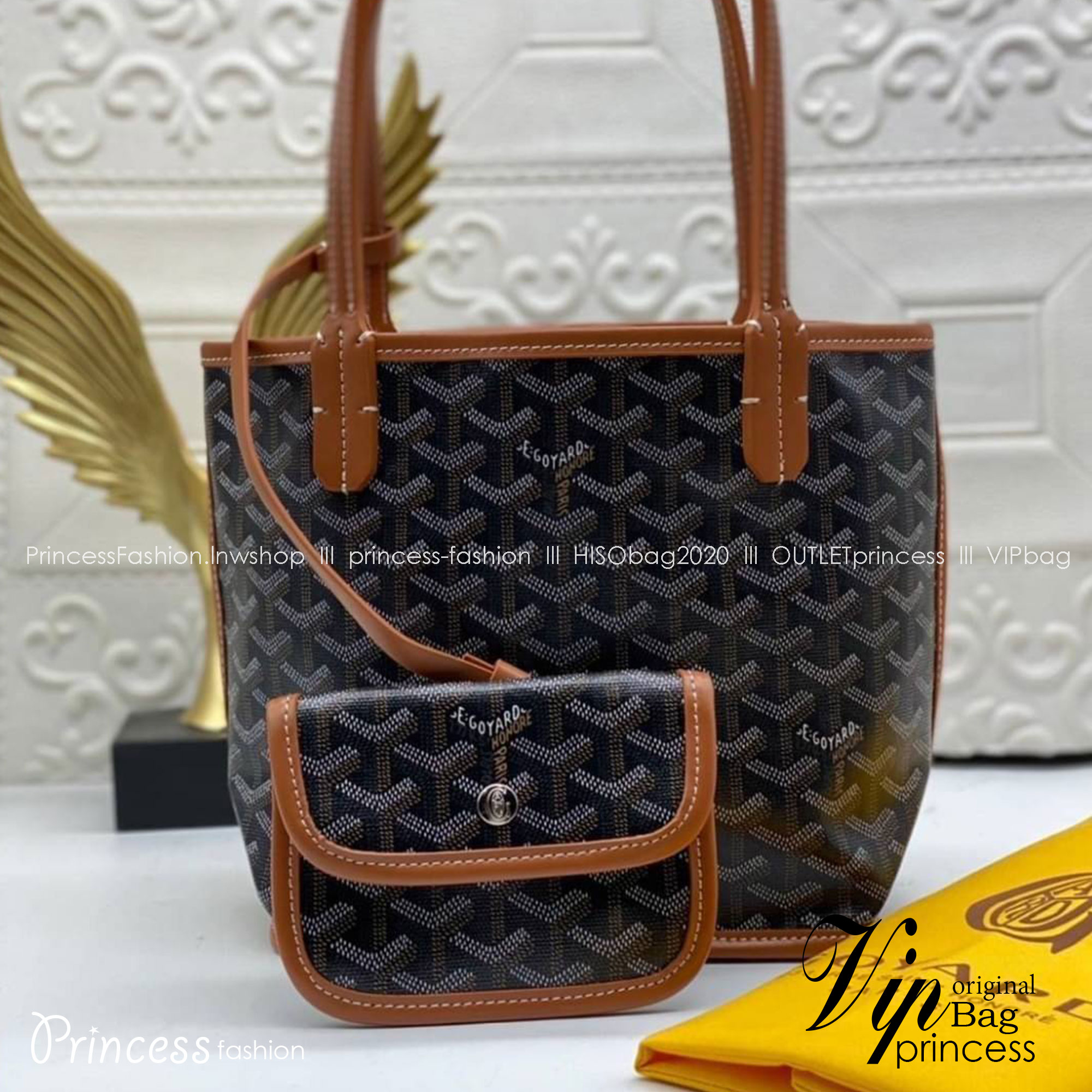 9 สี GOYARD ANJOU TOTE MINI / Goyard Mini Tote เกรดออริจินอลสลับแท้ ใช้งานต่างประเทศได้ ฮอตไอเท็ม กับกระเป๋าสะพายทรงโท้ท ไซส์มินิ กะทัดรัด มาครบสีขายดี เลิศทุกสี รูปทรงคลาสสิค ดีไซน์เป็นเอกลักษณ์ ใช้งานได้หลากหลาย