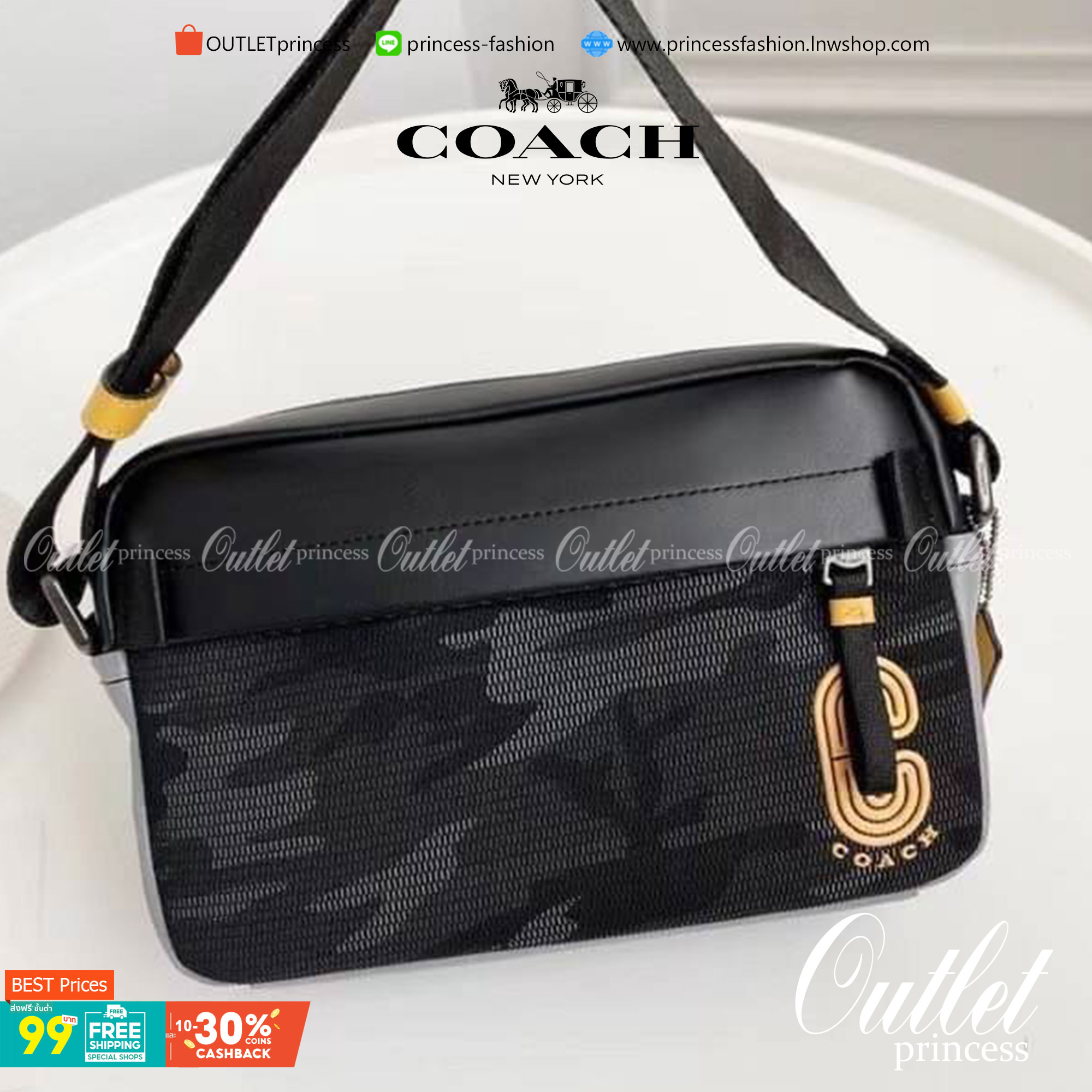 COACH EDGE CROSSBODY IN SIGNATURE CANVAS กระเป๋าสะพายครอสบอดี้ร์ วัสดุหนังแท้ หนังนิ่มอย่างดีค่ะ ด้านหน้ามีช่องซิปซ่อนให้หนึ่งช่อง เปิดปิดช่องหลักแบบซิปคู่ภายในกว้าง ใส่ของได้จุเลยนะคะ มีช่องซิปและช่องเล็กให้อีก2ช่อง;ด้านหลังกระเป๋าเป็นช่องโล่งใส่ของอีกช่