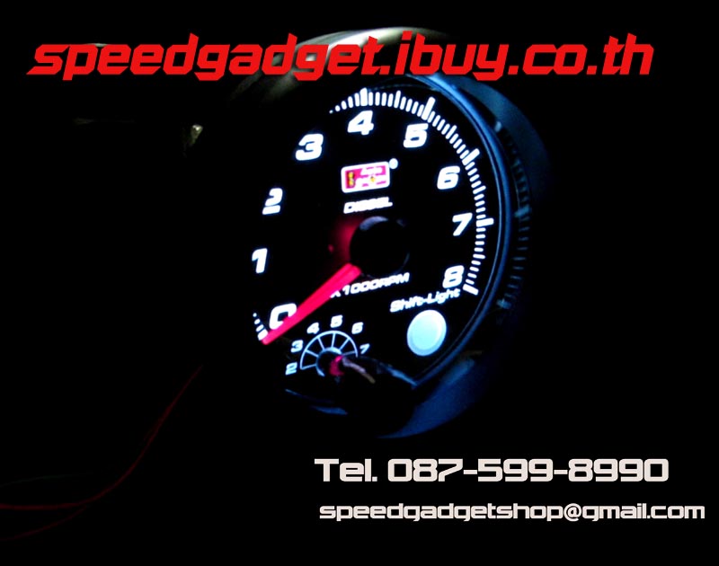 เกจ์วัดรอบ 3 นิ้วครึ่ง ดีเซลเก่า บอดี้ดำ ตัวใหญ่