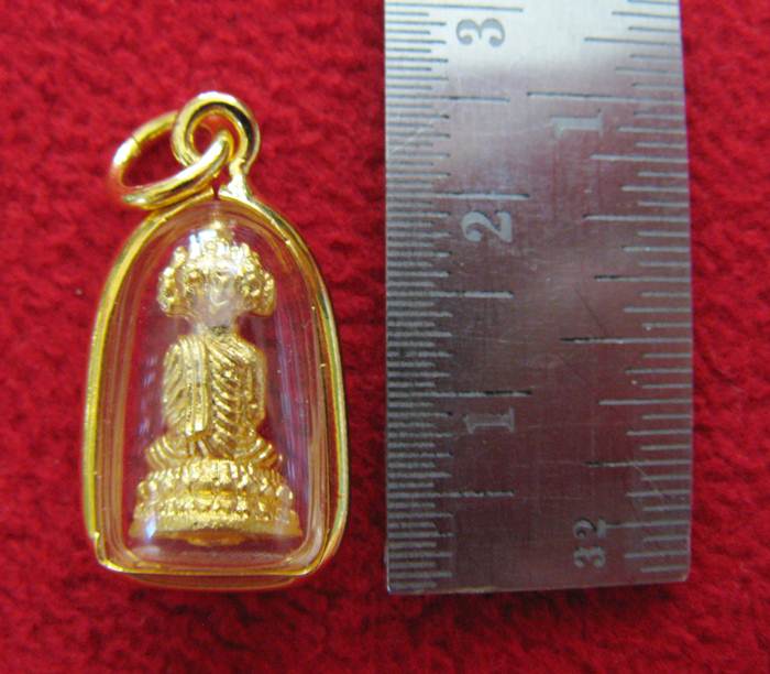 สินค้าหมดค่ะ จี้พระเศรษฐีนวโกฏิ สูง 1.5 ซ.ม. เนื้อทองเลี่ยมทองไมครอนพร้อมใบคาถาค่ะ