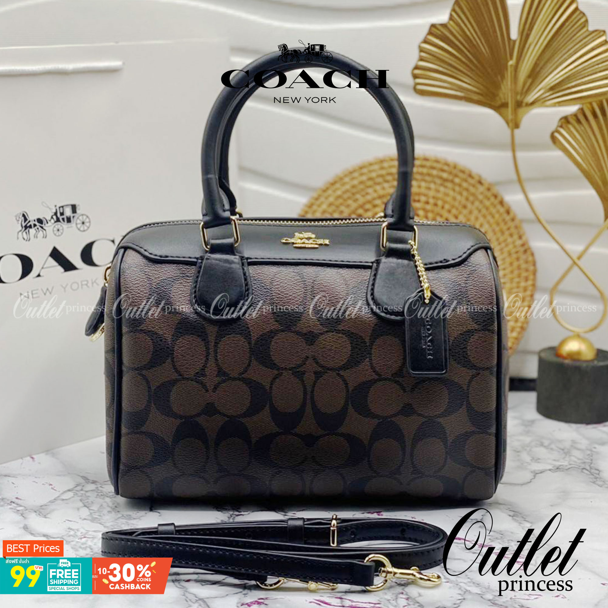 หมอน 9” COACH MINI BENNETT SATCHEL CROSSBODY BAG พร้อมส่ง ทรงฮิตของสาวๆค่ะ!! กระเป๋าถือ//สะพายข้าง จาก coach factory ทรงหมอน วัสดุลายหนังสวย หนังป่องยวบคืนตัวได้ดีมากๆค่ะ ด้านหน้าห้อยพวงแบรนด์ พร้อมมีโลโก้แบรนด์ เปิดปิดกระเป๋าด้วยซิป ภายในกว้าง ใส่กระเป๋า