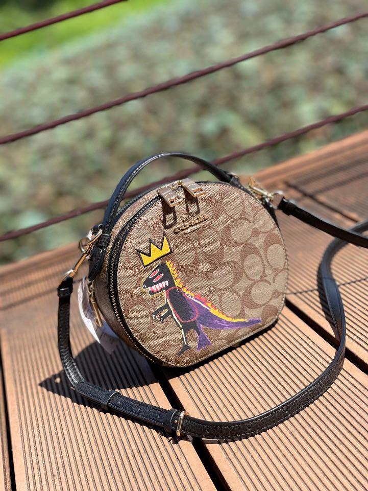 OUTLET 】COACH X JEAN-MICHEL BASQUIAT CANTEEN CROSSBODY IN SIGNATURE CANVAS (COACH C5658) พร้อมส่งที่ไทย ราคาสุดคุ้ม