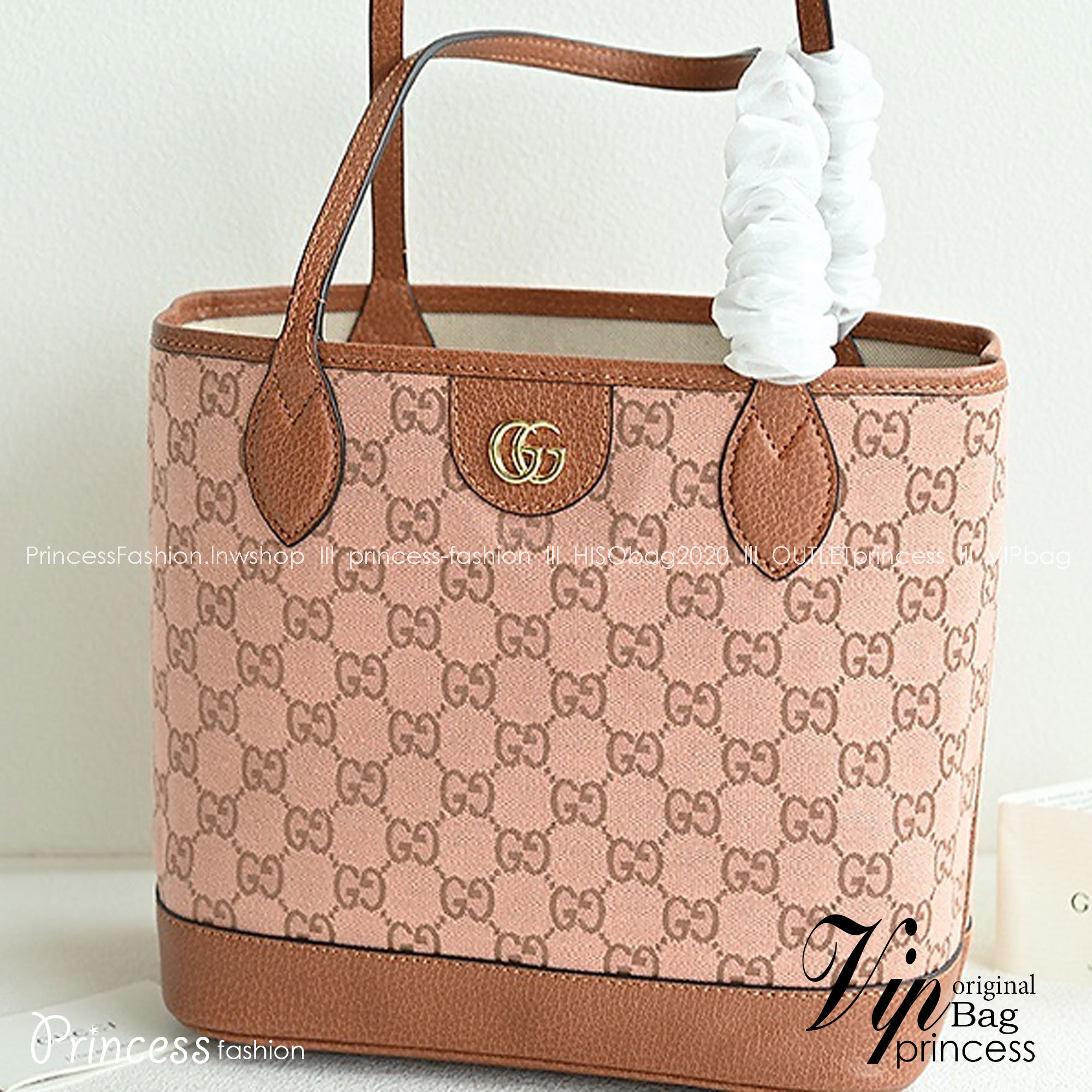GUCCI TOTE BAG / GUCCI OPHIDIA SMALL GG TOTE BAG in Pink เกรดออริ สลับแท้ (พร้อมส่งที่ไทย) ใช้งานต่างประเทศได้ หนังสวยลายพิมพ์คมชัด ภาพถ่ายจากงานจริง กระเป๋าทรงโท้ท สีใหม่ ชมพูพาสเทล