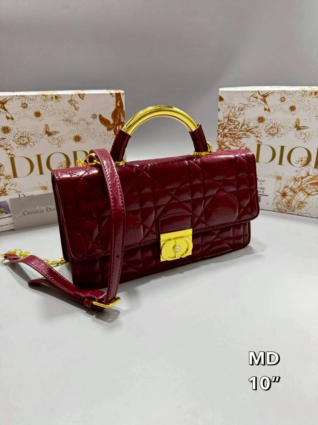 Dior Ange Bag Macrocannage CD clasp with pearl กระเป๋าถือพร้อมสายสะพาย ประดับตัวล็อคมุก สวยงามเหนือกาลเวลา มาแรงมาก! จึ้งมาก! สุดลัคชู