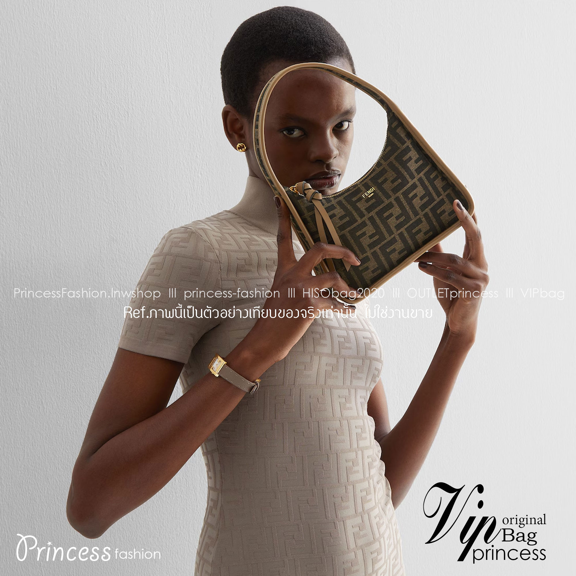 FENDI Mini Fendessence bag กระเป๋าถือลายโมโนแกรมรุ่นใหม่ 🧡 เกรดออริจินอล 1:1 สลับแท้ ใช้งานต่างประเทศได้