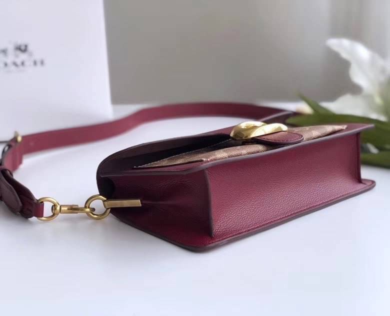 ของแท้ 💯% Coach Tabby Shoulder Bag 26 Polished pebble leather, suede and refined calf leather Inside zip RED1