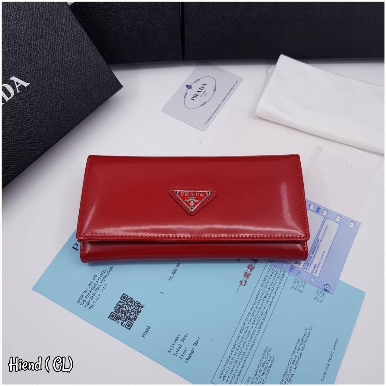 หนังแท้ Prada Long Wallet / Prada Wallet กระเป๋าสตางค์ใบยาว ใช้งานง่าย สวยหรู งานหนังแท้ทั้งใบ ภาพสินค้าถ่ายจากงานขายจริง ใช้งานต่างประเทศได้