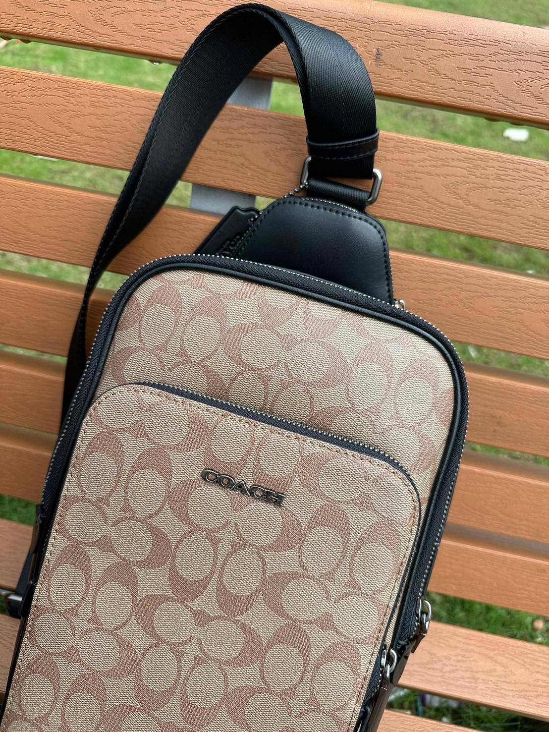 พร้อมส่ง 4 สี COACH Ethan Pack In Signature Canvas / COACH GRAHAM PACK กระเป๋าคาดอก 🧡 เกรดท็อปออริจินอล 1:1 สลับแท้ เกรดดีสุด ใช้งานต่างประเทศได้