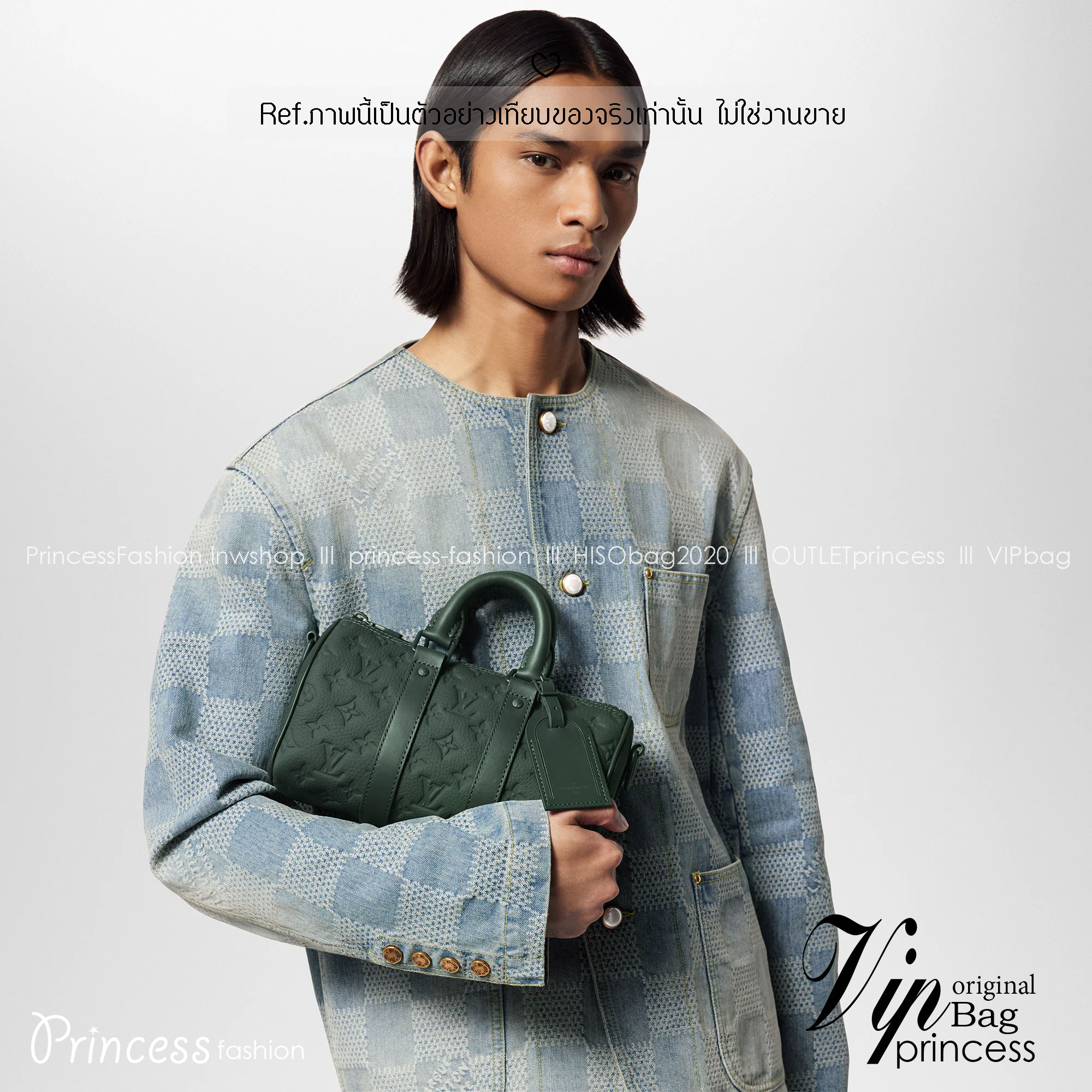 TOP ORI หนังแท้ | LV Keepall Bandoulière 25 กระเป๋าสะพายทรงหมอนสุดไอคอนิก หนังแท้ Taurillon ลายเกรน ฉลุลายโมโนแกรมสวยหรูคลาสสิก โทนสีหรูหราเข้ากันอย่างลงตัว