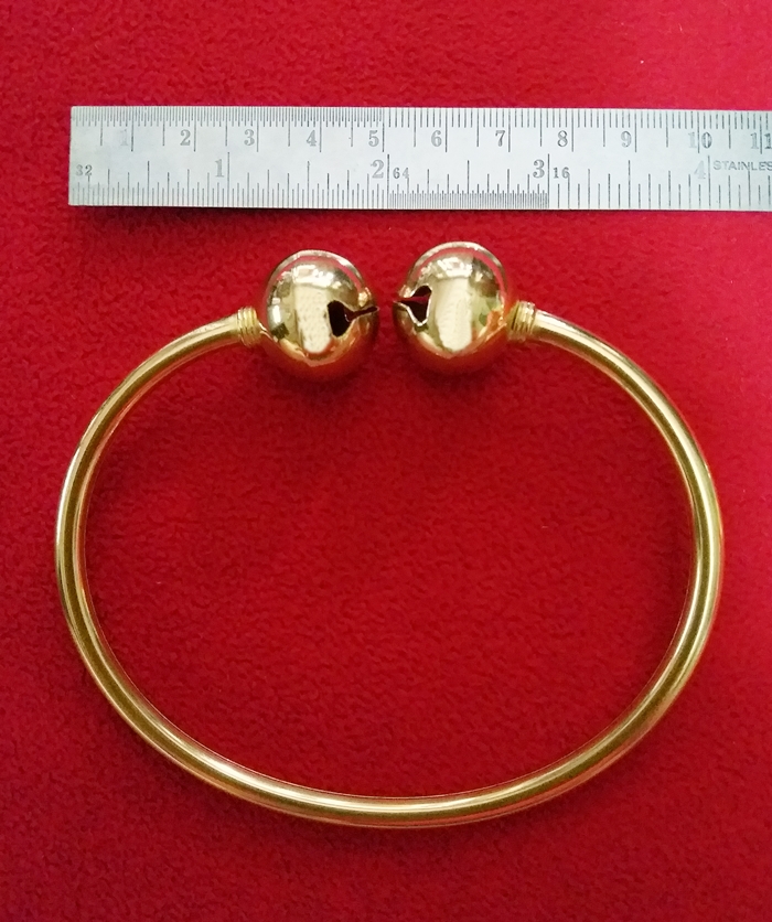 สินค้าหมดค่ะ กำไลข้อเท้าผู้ใหญ่(วัยรุ่น-ผู้ใหญ่)เนื้อทองเหลืองหัวกระดิ่งค่ะ