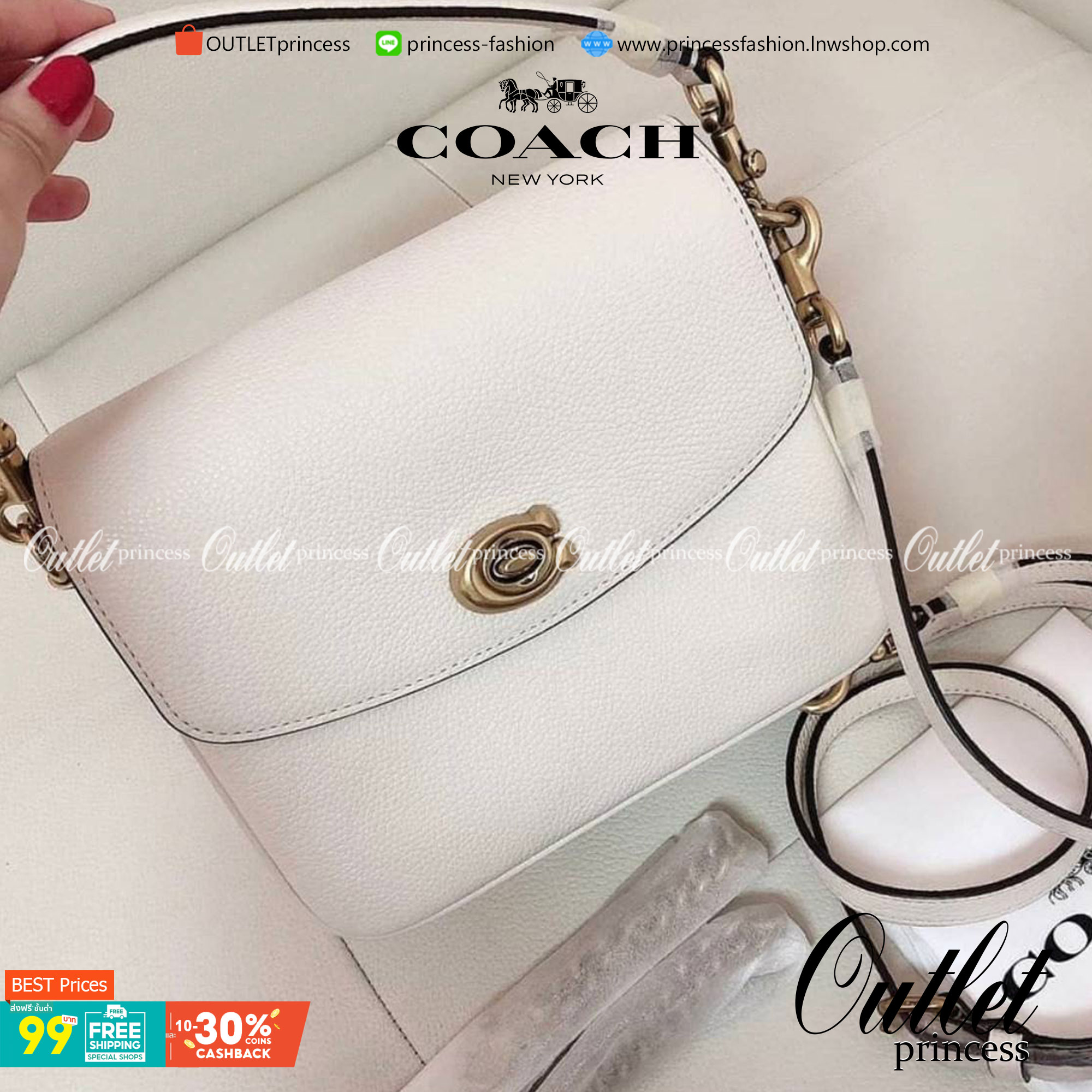 3สาย Coach 89089 Cassie Crossbody 19 In Signature Canvas เรียบหรู ดูดี ต้องไอเท็มนี้เลยจ้า กระเป๋าถือ/สะพายข้าง สุดพิเศษ!! มีสายมาให้ถึง 3 แบบ!! สลับใช้แมทช์ตามสไตล์ได้เลย วัสดุหนังแคนวาสสลับหนังเรียบ เปิด-ปิดด้วยตัวบิดล็อค ภายในแบ่งสัดส่วนอย่างดี ใส่ของไ