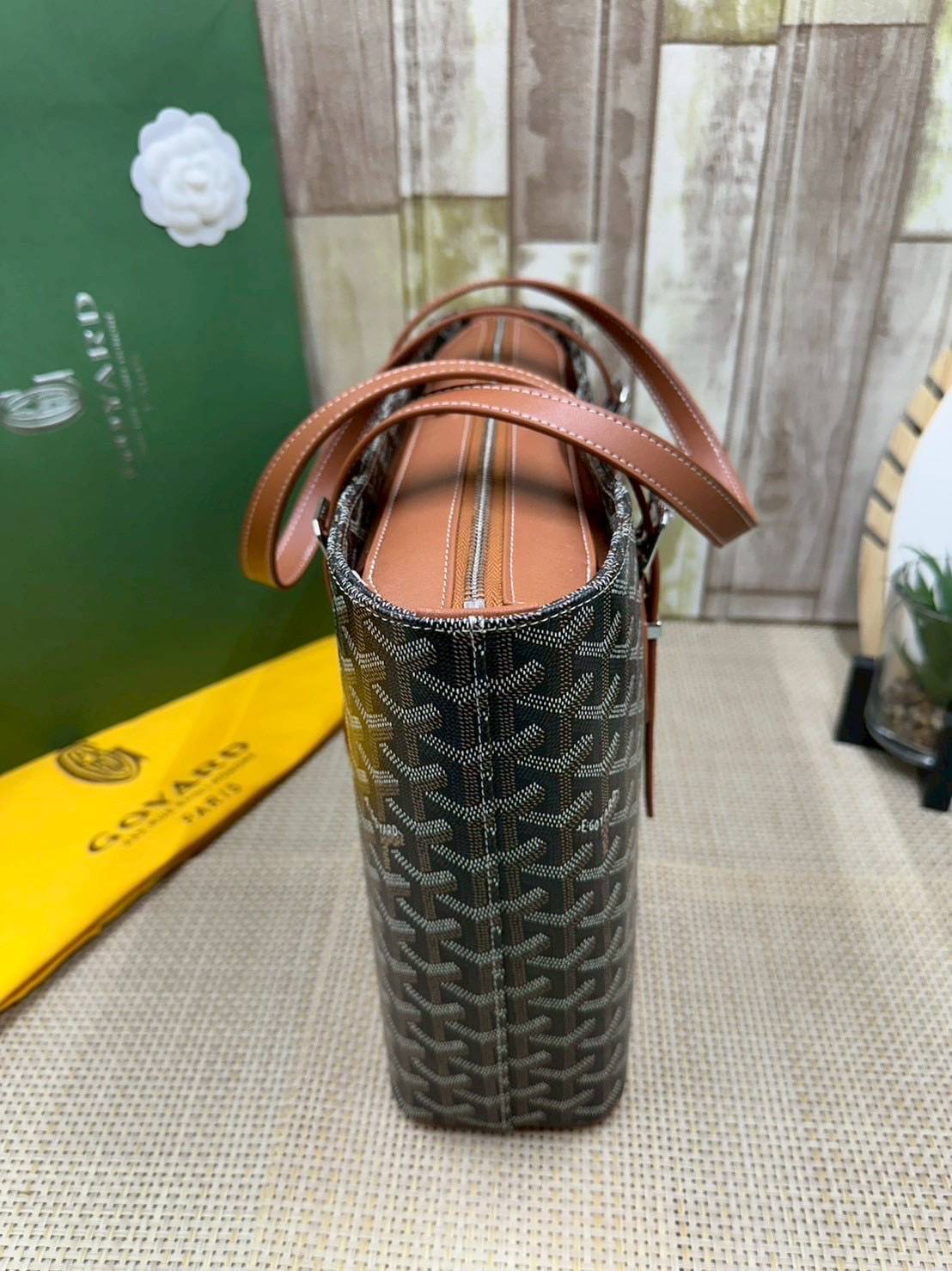 7 สี ORI หนังแท้ | GOYARD Goyardine Sac Marie Galante 35cm / Goyard Tote Bag กระเป๋าสะพายทรงโท้ท พร้อมหูจับใช้งานง่าย ภายในโล่งกว้าง หรูหราลงตัว