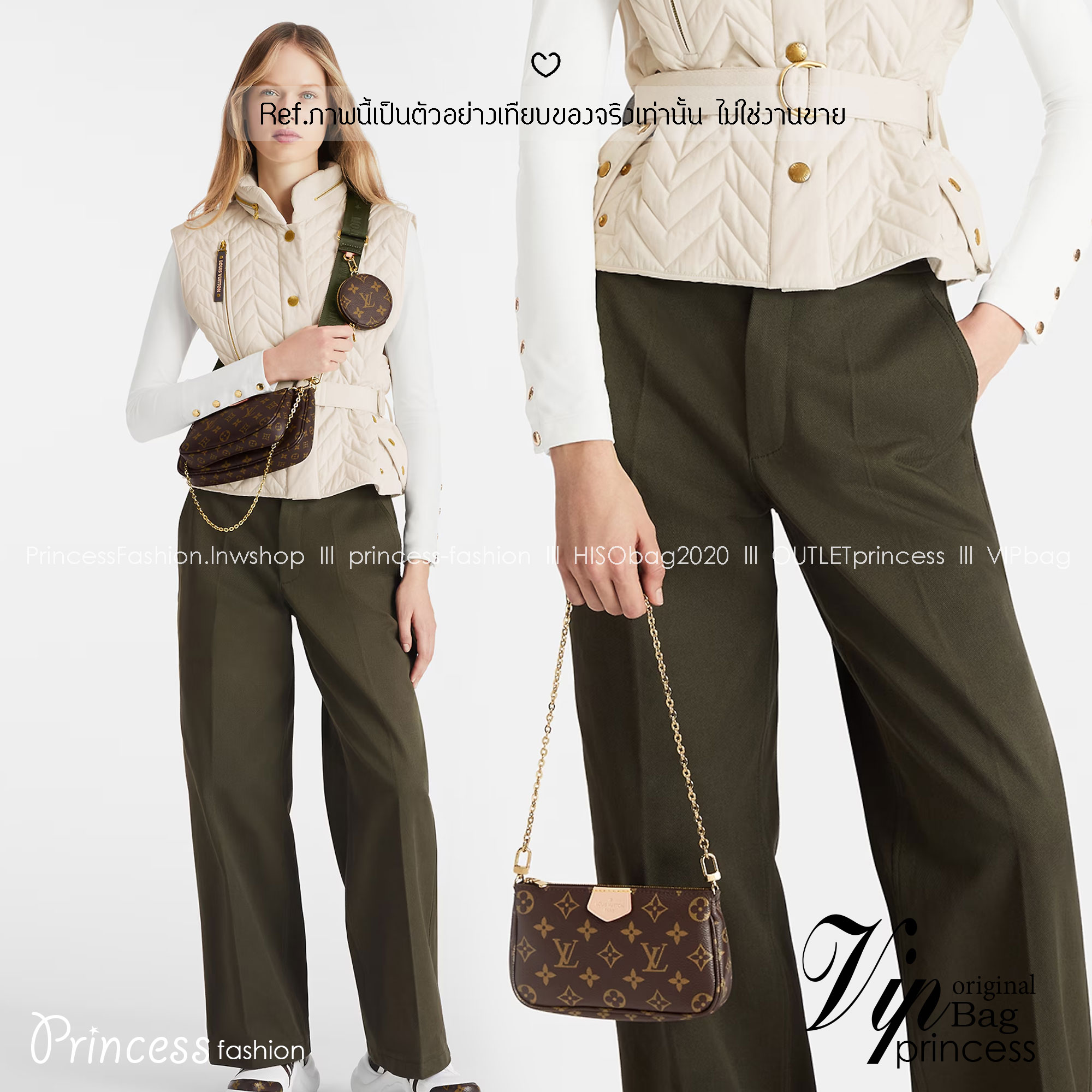 พร้อมส่ง 2 สี LV Multi Pochette Accessoires Monogram / LV Pochette กระเป๋าสะพายมัลติฟังก์ชั่น สุดฮอต ดีไซน์คลาสสิควินเทจ สะพายปรับลุคได้หลายสไตล์ รับรองคุ้มค่าจริงๆจ้า เกรดออริ เทียบแท้ 1:1