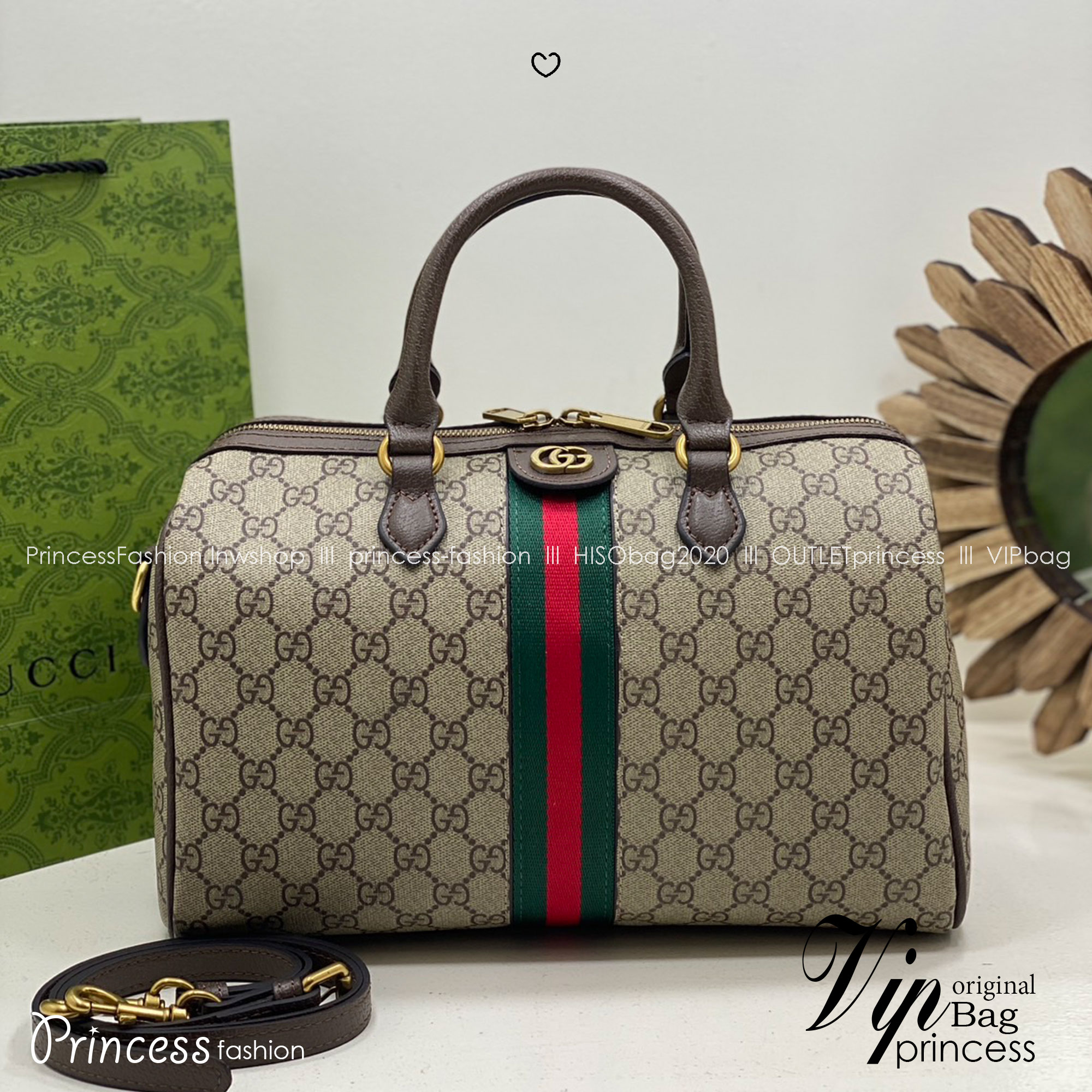 GUCCI GG Ophidia medium top handle bag กระเป๋าถือทรงหมอนสวยคลาสสิค ดีไซน์แถบคาดโดดเด่น สวย หรู หูจับในตัวใช้สะดวก เปิด-ปิดกระเป๋าด้วยซิป ภายในโล่งกว้าง