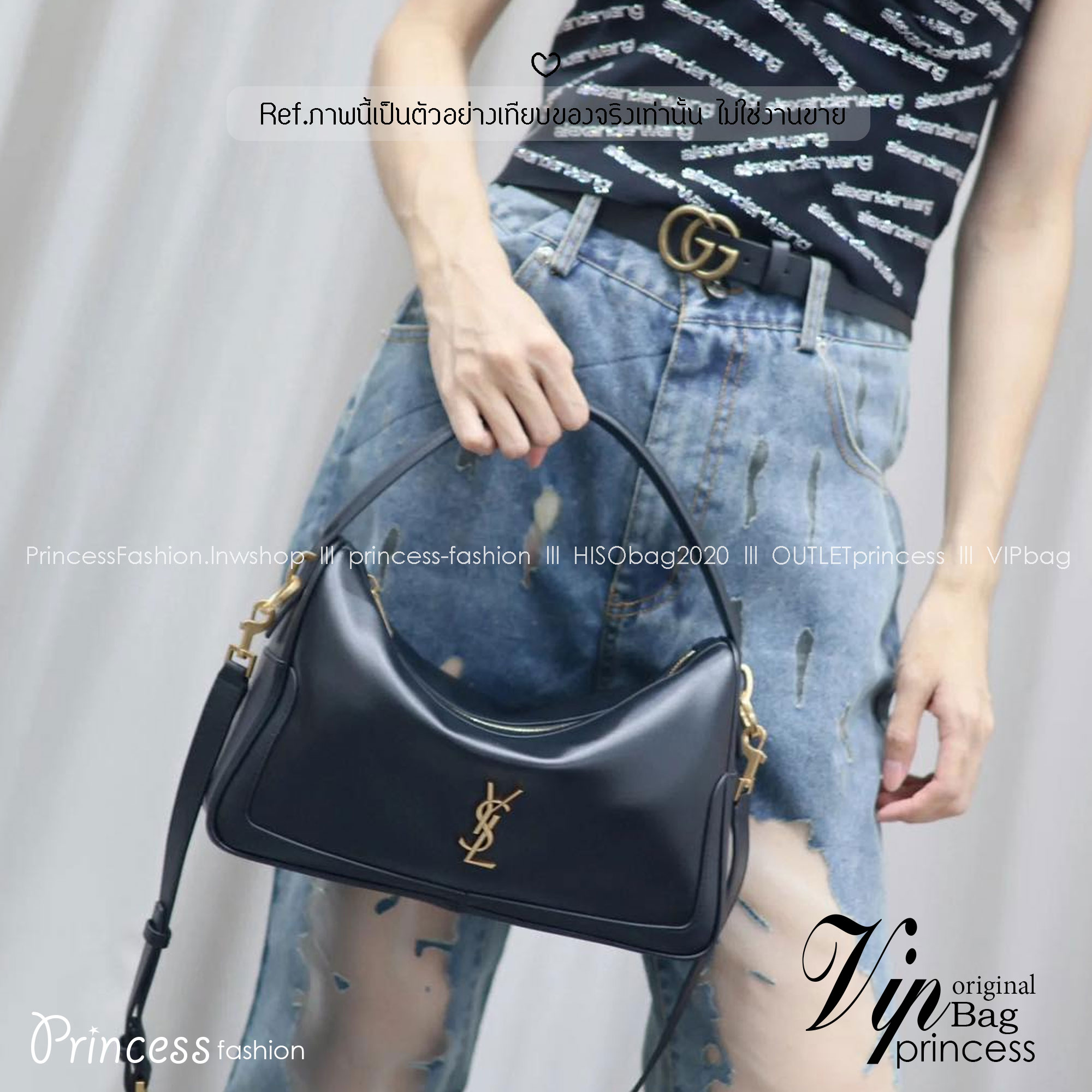 YSL Camera Supple Bag กระเป๋าสะพายทรงกล้องใบขนาดกลาง ถือจับถนัดมือ จุของได้เยอะ ดีไซส์เรียบหรูดูแพง 🧡เกรดออริ ใช้งานต่างประเทศได้