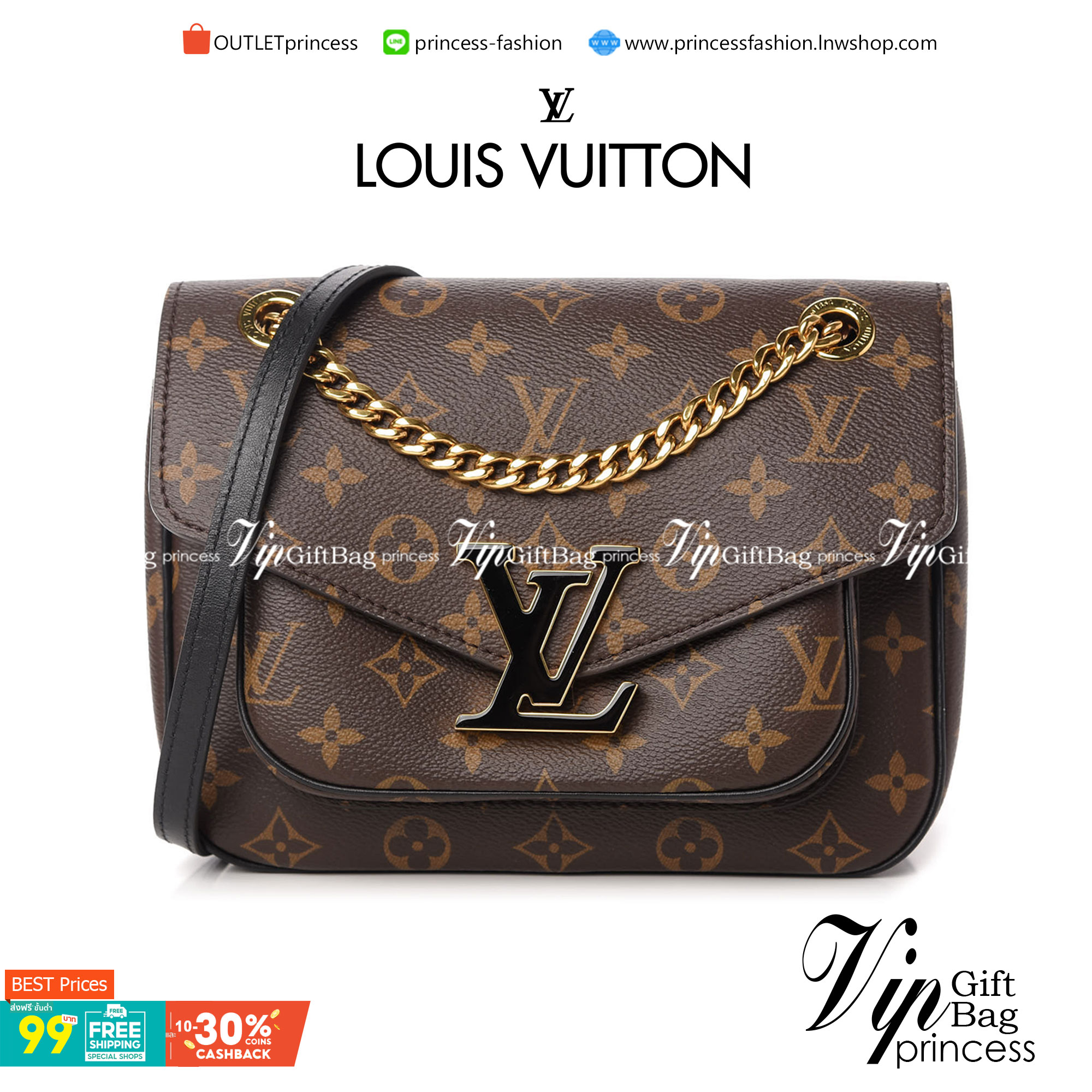 LOUIS VUITTON PASSY MONOGRAM 2 WAYS HANDBAG พร้อมส่งความสวย! กระเป๋า LV จาก Premium gift ต่างประเทศ ✔️รุ่นนี้เป็นหนังแท้ลาย monogram ทรงกระเป๋าคือสวยหรู ดูดีมากๆค่ะ