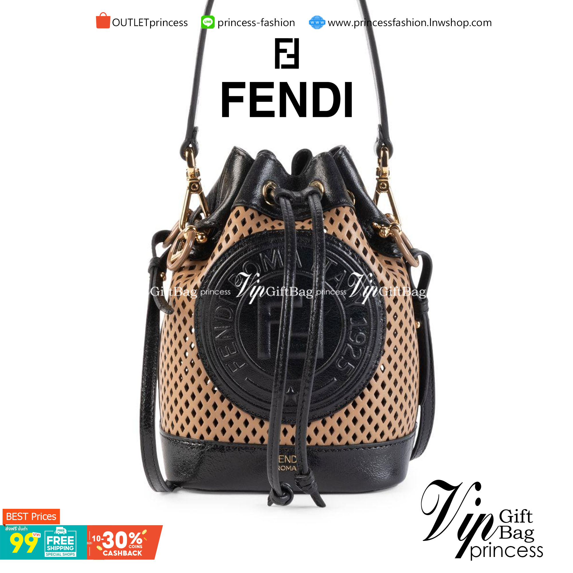 FENDI Mon Tresor mini bucket bag กระเป๋าถือทรงขนมจีบสุดคิ้วท์ หรือสะพายไหล่ วัสดุหนังแท้อย่างดี รุ่นใหม่ล่าสุด สวยหรู ดูแพง คุณนายสุดไปเลยค่า ถือแล้วสวยมากๆ จุของได้กำลังดี ทรงนี้ต้องมีติดตู้ไว้สักใบนะคะ!