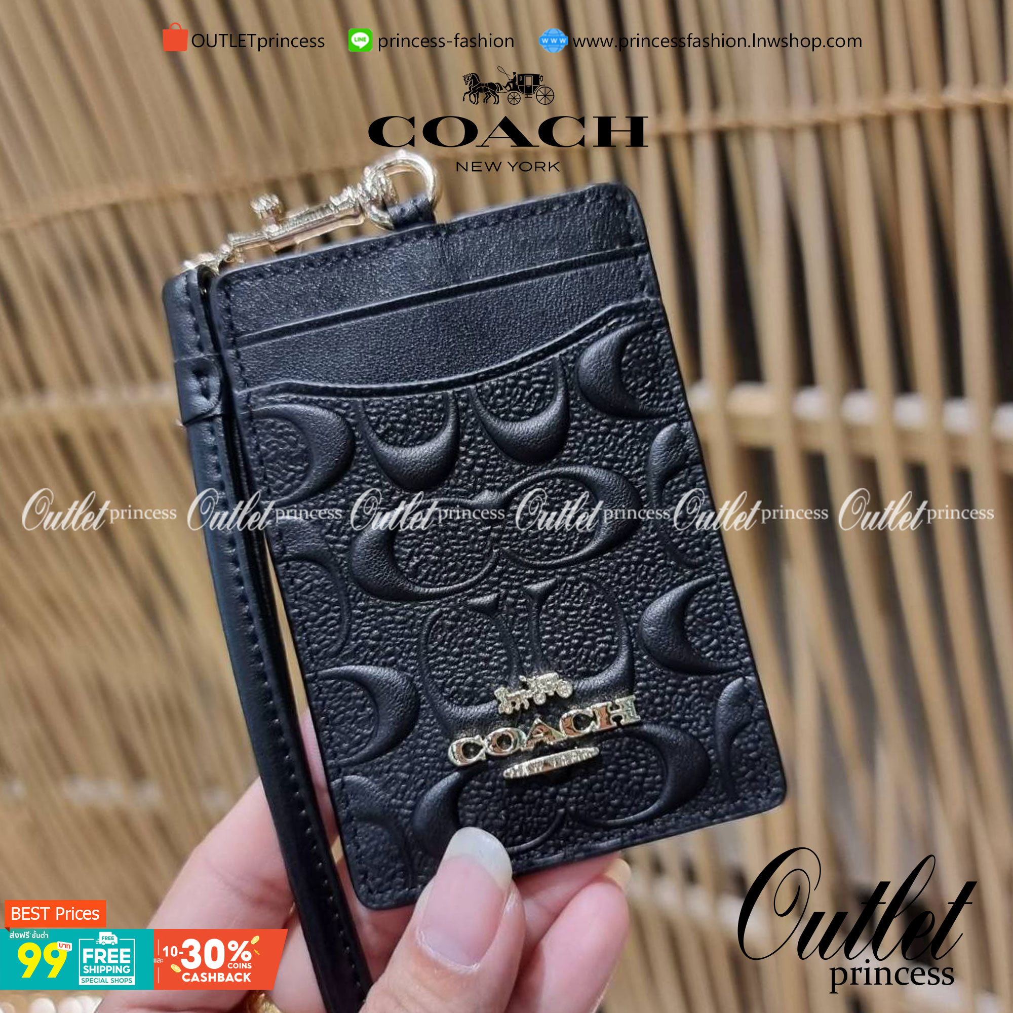 COACH ID LANYARD IN COLORBLOCK SIGNATURE CANVAS ง่ายๆแบบไม่ธรรมดา!! คลาสสิคแต่มีดีเทลโดดเด่น!! กระเป๋าถนอมบัตร พร้อมสายคล้องคอ ดีไซน์ลวดลายสวย ดูดีทุกแบบ ใช้งานง่าย พกพาสะดวก จะใส่บัตรพนักงาน บัตรเครดิต บัตรปชช. ใบขับขี่ และบัตรอื่นๆที่อยากจะใส่!! ตามใจไป