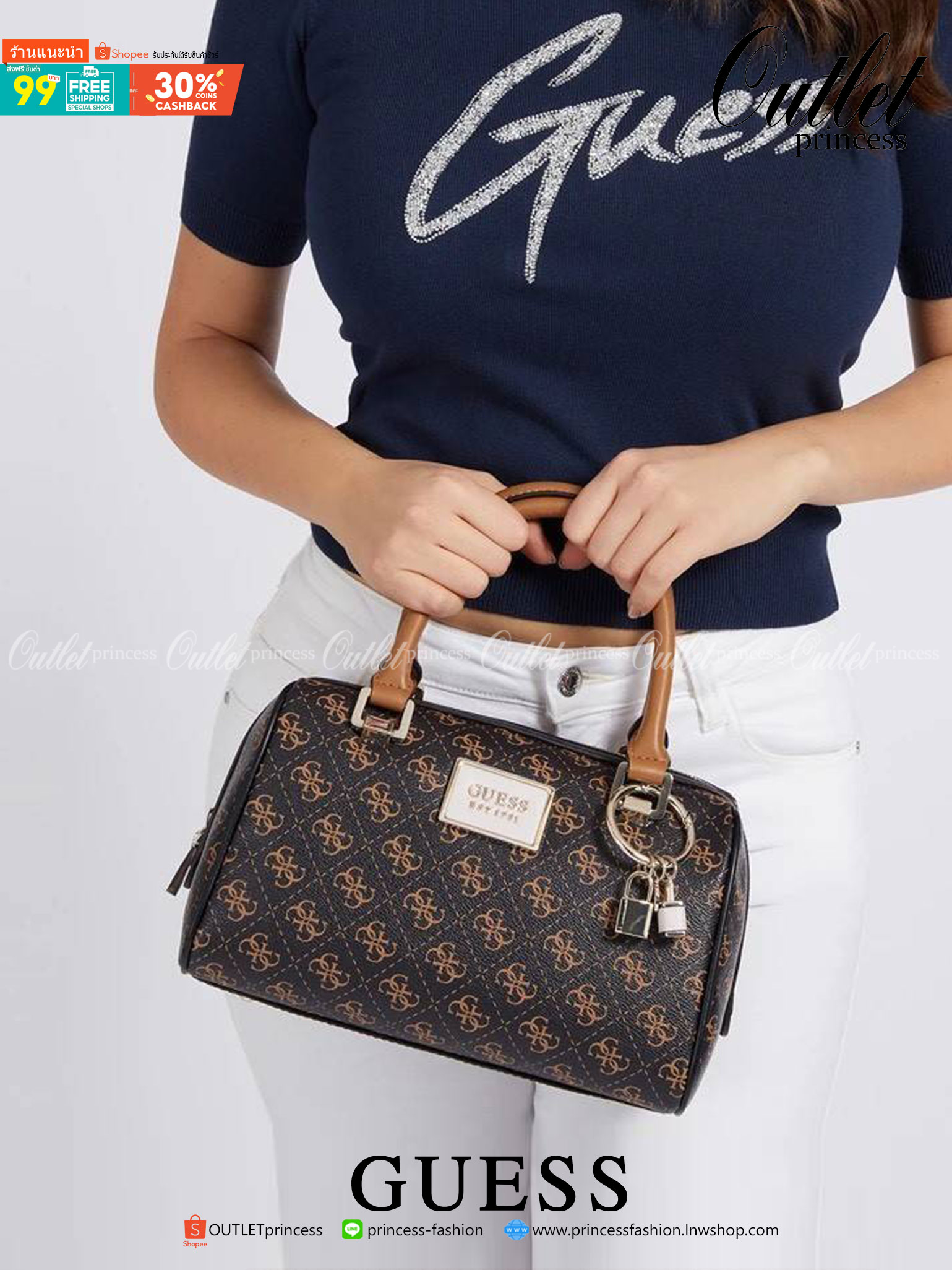 Guess Handbag with Small Shoulder Strap Tyren SG796605 New collection!! Guess ทรงหมอน ขนาดเล็ก ลายซิกเนเจอร์แบรนด์ ทรงหมอนยอดฮิต มีให้เลือก 5 สี สีสวยคลาสสิก เข้ากับง่ายกับทุกชุด ปิด/เปิด ด้วยซิป ภายในโล่งกว้าง แยกเป็นสัดส่วนใช้งาน ซับในตราแบรนด์ ใส่กระเป