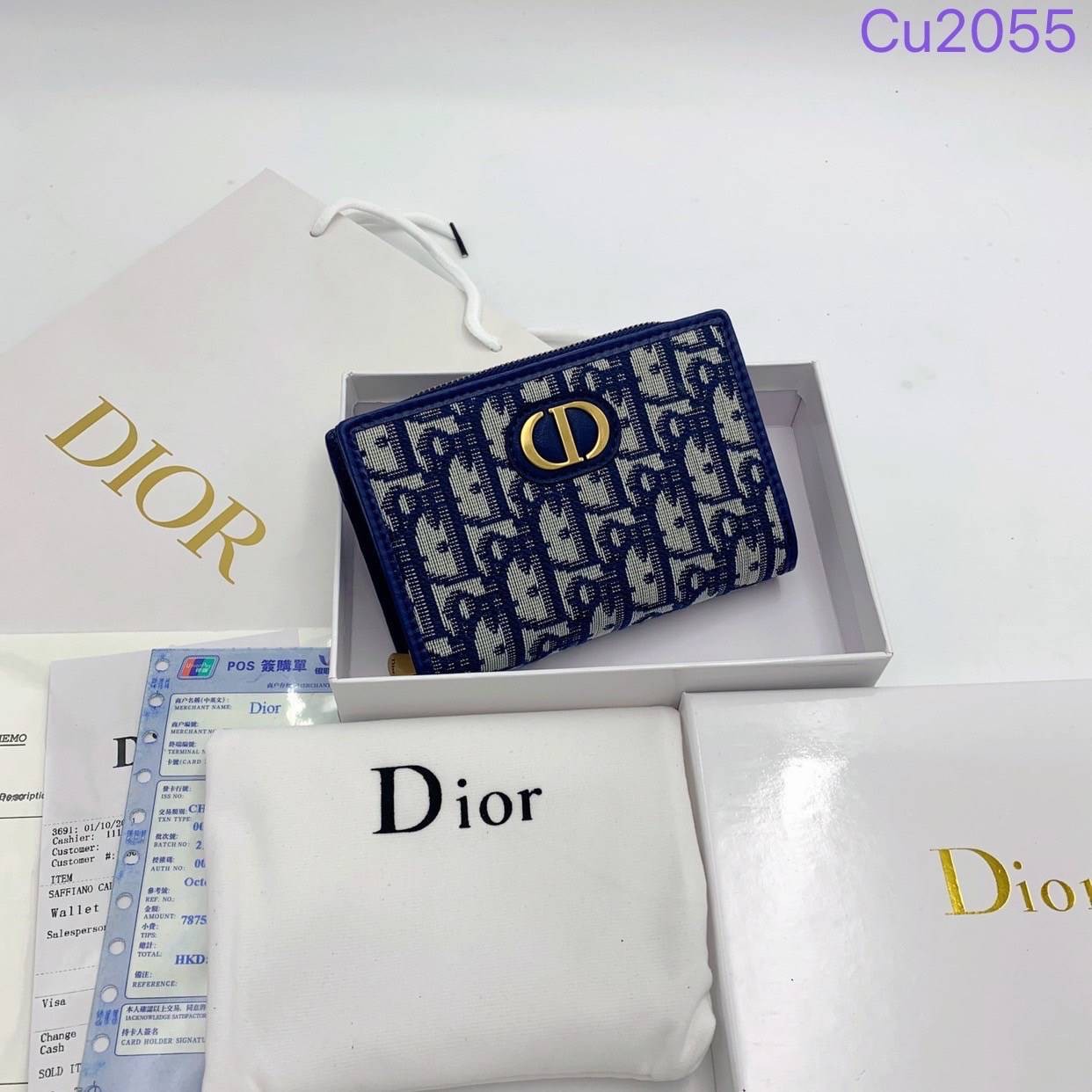 DIOR Zipped Wallet jacquard leather / DIOR Card Holder กระเป๋าสตางค์ ใบกลางแบรนด์หรู พร้อมช่องซิปกลาง ใส่บัตร ใส่ธนบัตรได้เยอะ ครบจบในใบเดียว พร้อมส่งที่ไทย ภาพสินค้าถ่ายจากงานขายจริง ใช้งานต่างประเทศได้