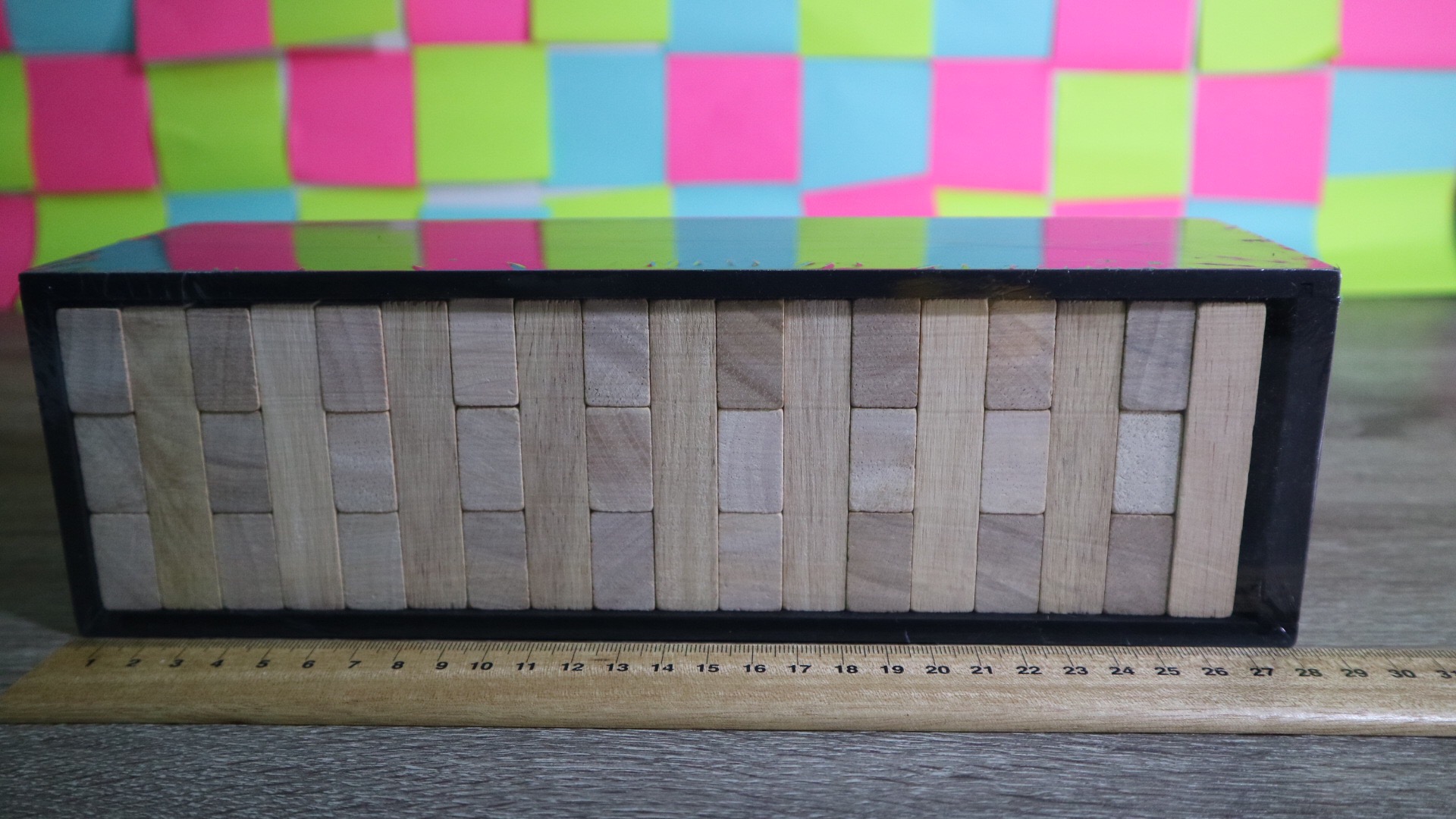 เกมตึกถล่มไม้ยางพาราขนาดใหญ่สูง 28 cm. (Rubber Wood Jenga L)