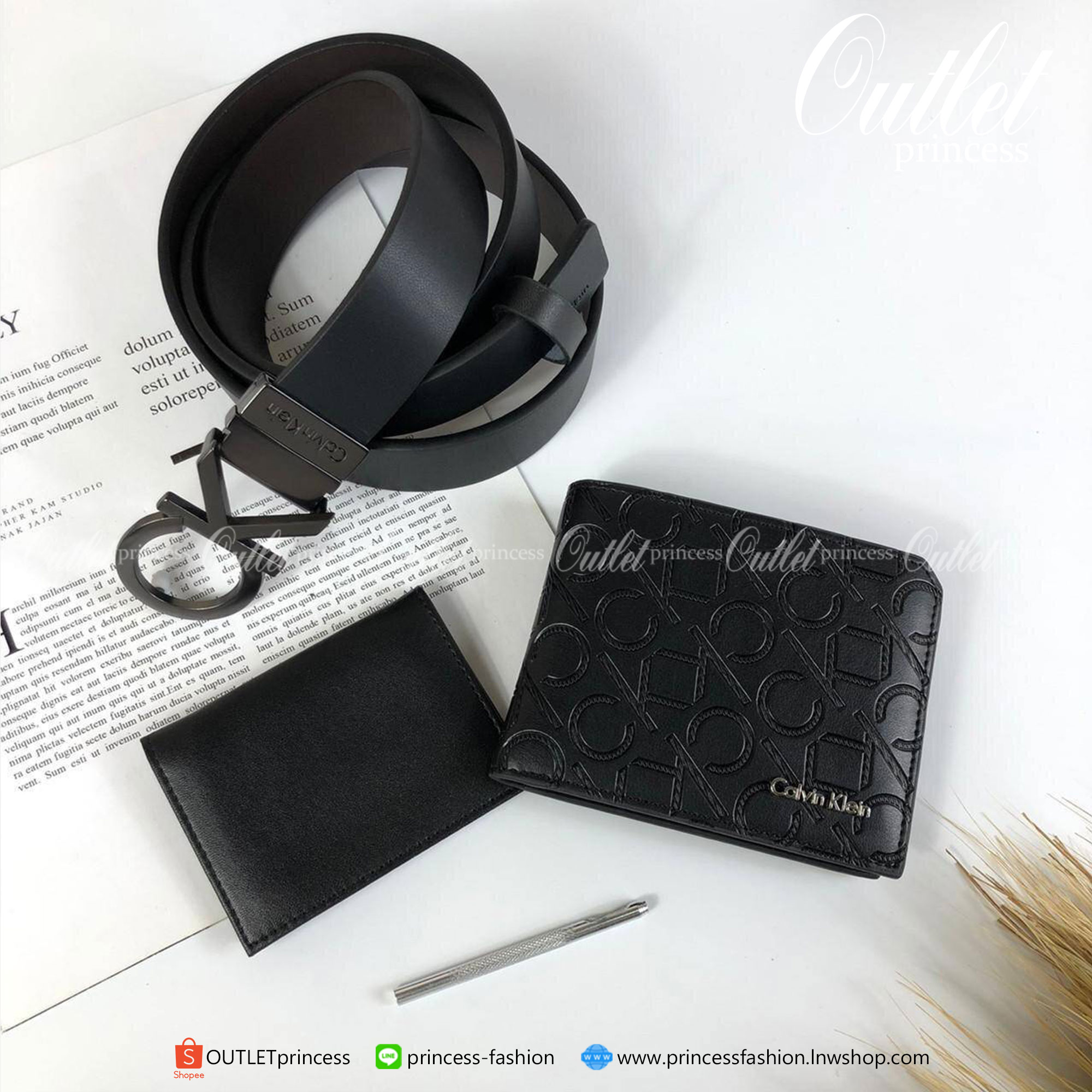 ของแท้ 100% Calvin Klein Leather Belt & Wallet Set เซตสุดคุ้ม ซื้อ 1 ได้ ถึง 3 จะมอบเป็นของขวัญหรือใช้เองก็แนะนำเลยค่าา