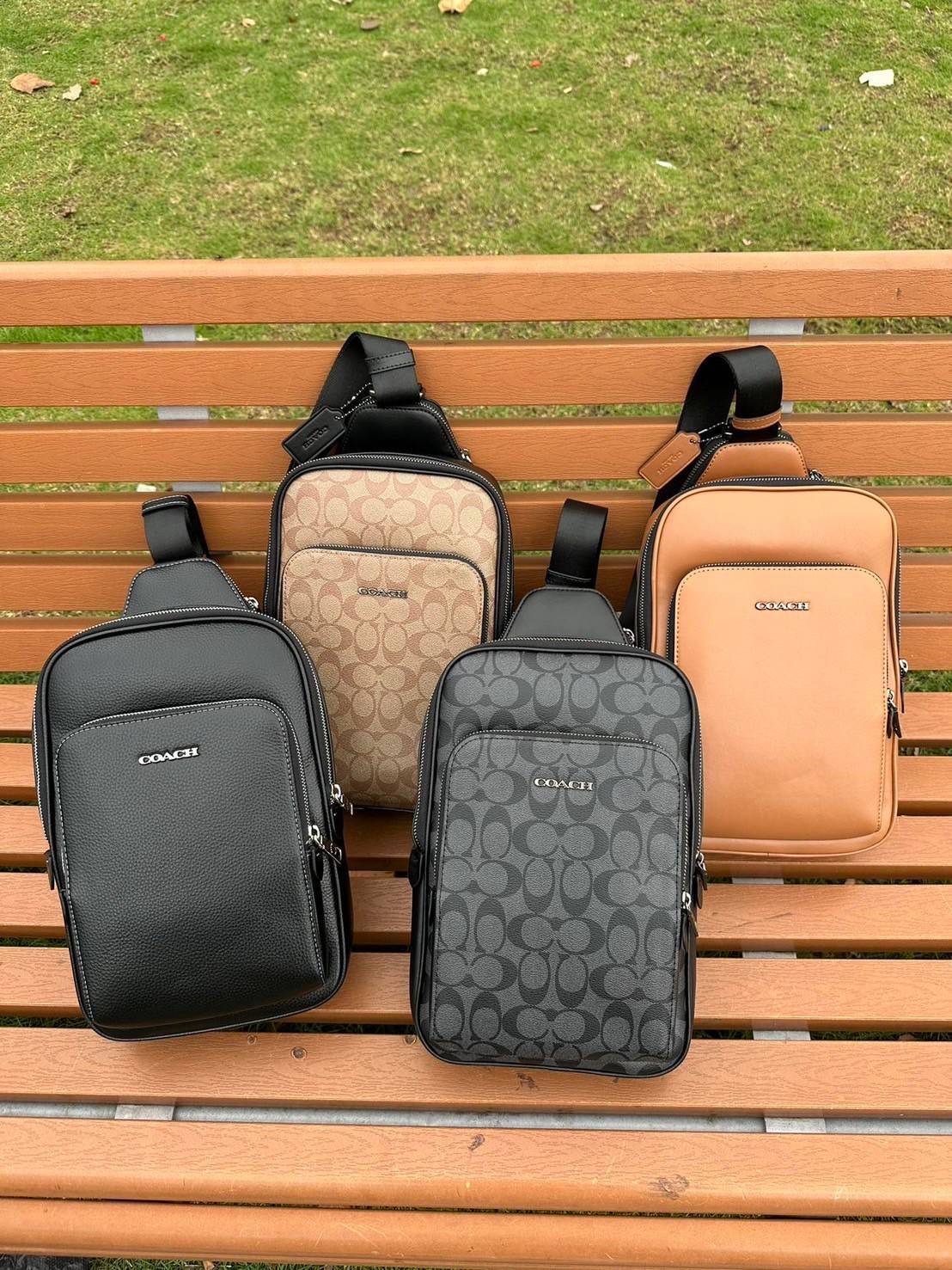 พร้อมส่ง 4 สี COACH Ethan Pack In Signature Canvas / COACH GRAHAM PACK กระเป๋าคาดอก 🧡 เกรดท็อปออริจินอล 1:1 สลับแท้ เกรดดีสุด ใช้งานต่างประเทศได้