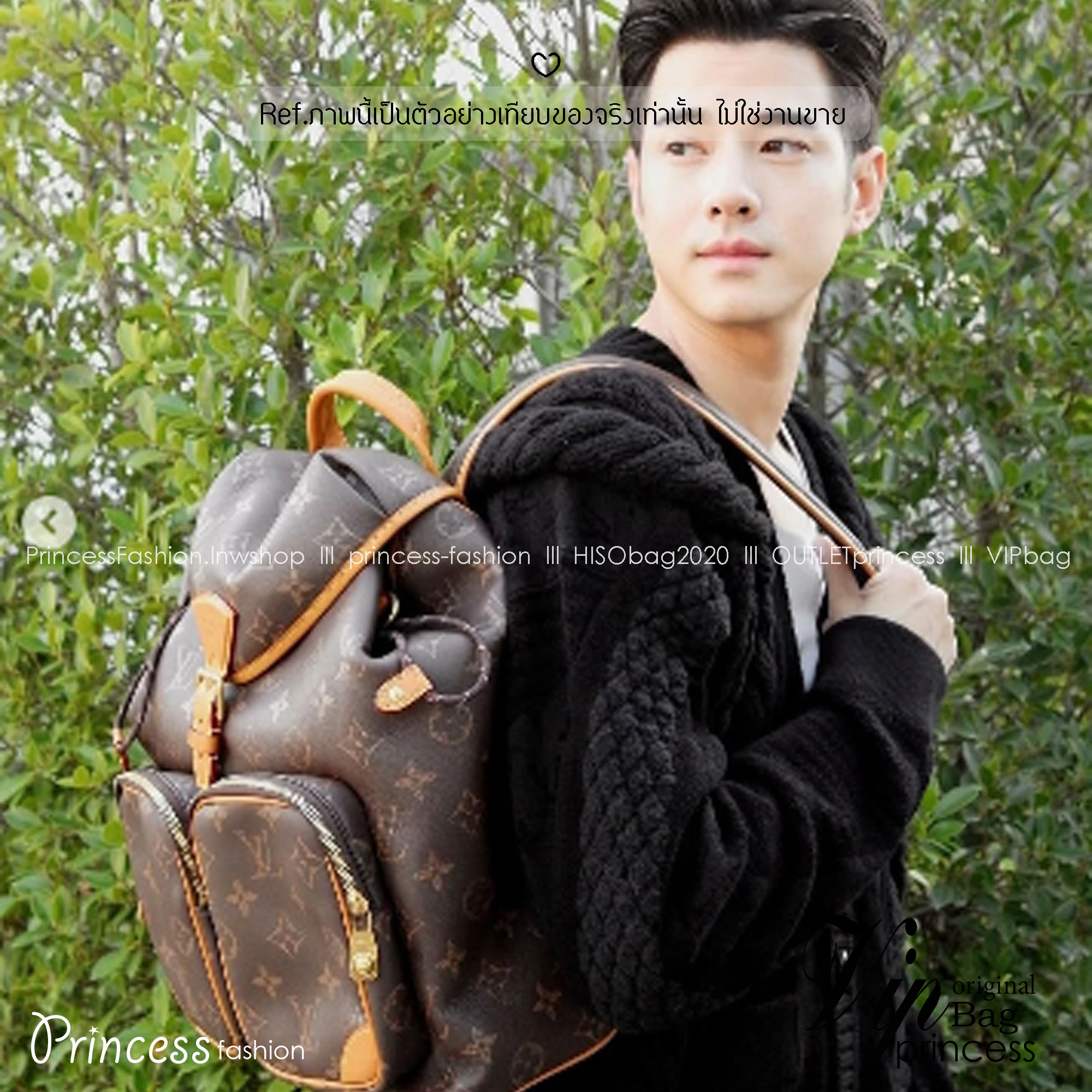 VIP หนังแท้ | LV Montsouris Cargo Backpacks Christopher Monogram กระเป๋าเป้ ลายโมโนแกรมสวยหรูคลาสสิก 🤍 เกรดวีไอพี เกรดดีสุด