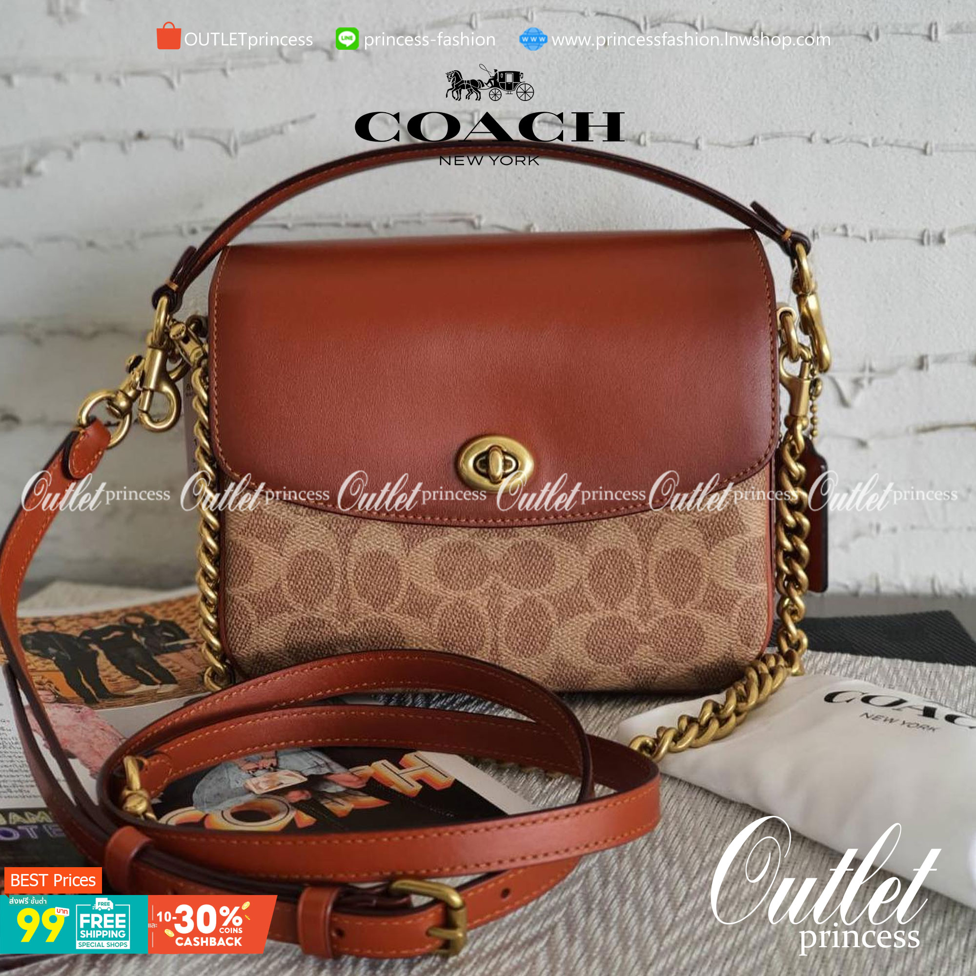 3สาย Coach 89089 Cassie Crossbody 19 In Signature Canvas เรียบหรู ดูดี ต้องไอเท็มนี้เลยจ้า กระเป๋าถือ/สะพายข้าง สุดพิเศษ!! มีสายมาให้ถึง 3 แบบ!! สลับใช้แมทช์ตามสไตล์ได้เลย วัสดุหนังแคนวาสสลับหนังเรียบ เปิด-ปิดด้วยตัวบิดล็อค ภายในแบ่งสัดส่วนอย่างดี ใส่ของไ