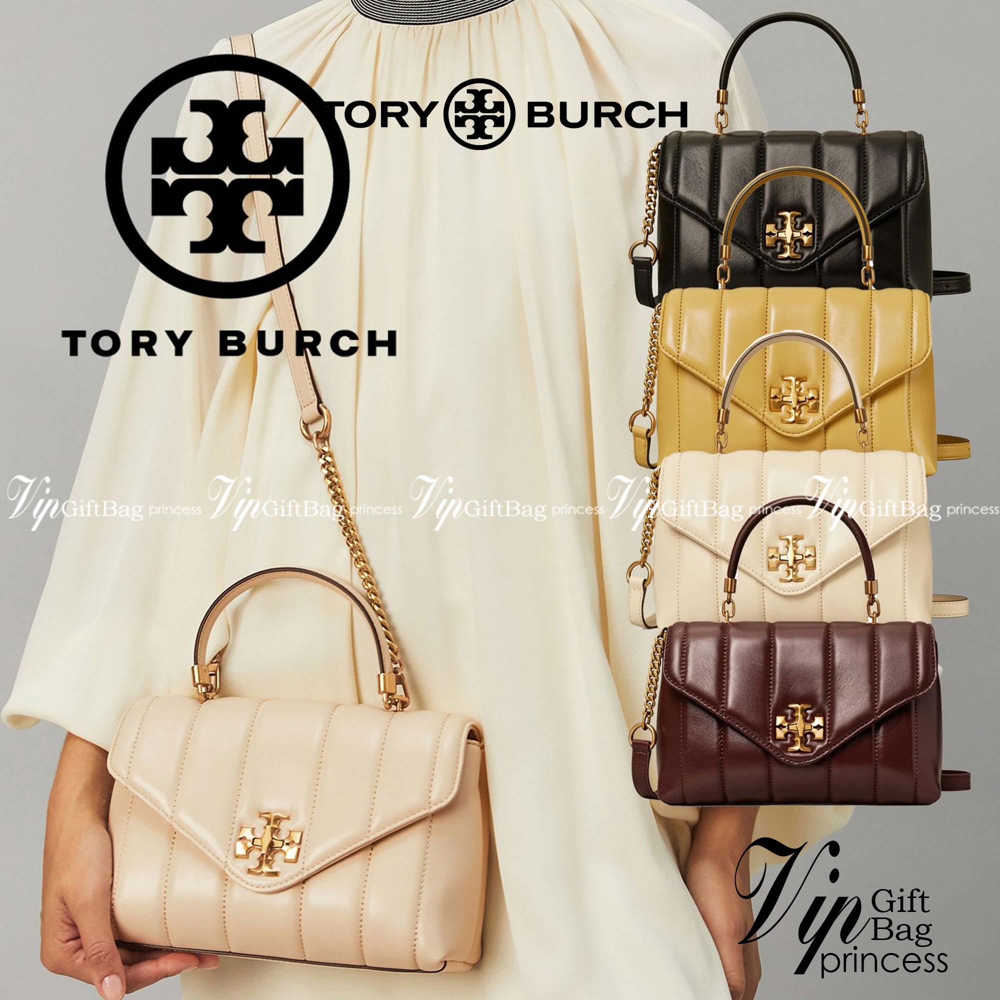 TORY BURCH KIRA QUILTED SMALL SATCHEL มาแล้วด่วนๆ!! กับคอลที่ปังไม่ไหว พร้อมเสิร์ฟสีคลาสสิค กระเป๋าถือ/สะพาย ทรงสวย สะพายคล่องตัว หนังแท้ ดีไซน์บุนวม เส้นคมสวยหรู วัสดุหนังแกะ สัมผัสดีงาม นิ่มมือ เปิด-ปิดด้วยอะไหล่บิดล็อค ภายในเป็นช่องโล่ง มีช่องซิป ใส่ขอ