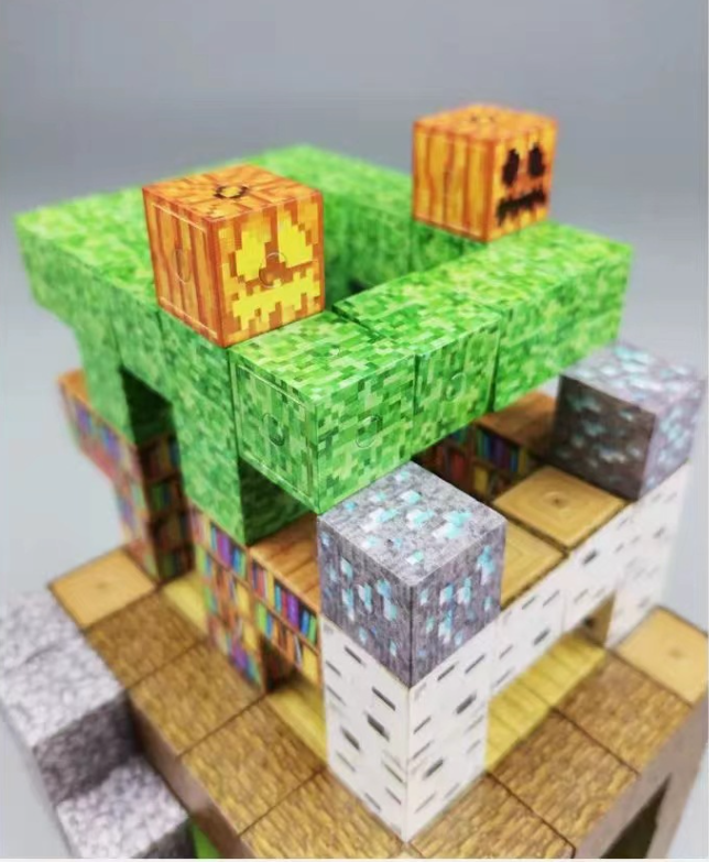 บล็อคตัวต่อแม่เหล็กไมน์คราฟต์ Mine craft แบบสุ่ม