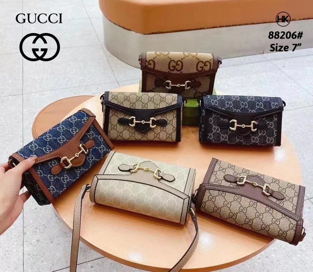 Gucci Horsebit 1955 Mini Bag / Gucci Mini Crossbody Bag / Gucci Phone Bag กระเป๋าสะพายข้าง/สะพายไหล่ สวยเก๋ น่ารัก คุณภาพดี สวยตรงปก ราคาสุดคุ้ม