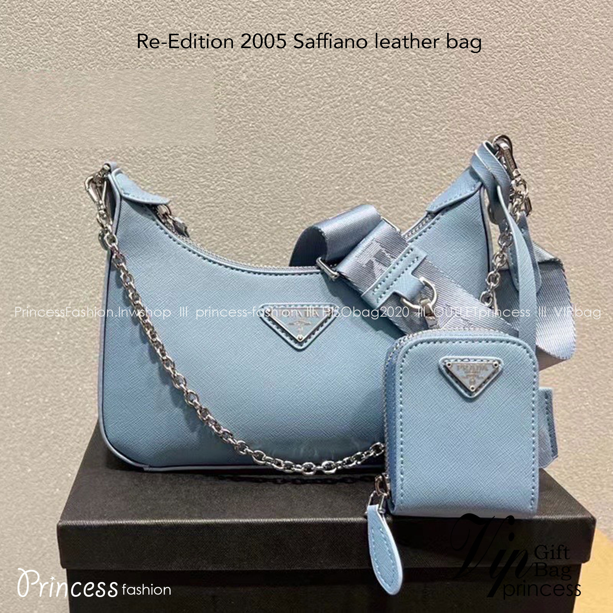 Prada Re-Edition 2005 Saffiano leather bag / PRADA COLLECTION SS22 🔥 HOTS ITEM มาเเรงสุดตอนนี้ น่ารักมากๆ สีพาสเทล สีสายฝอ มาแบบจัดเต็มมาก ถือเกร๋ๆคาเฟ่ต้องลงเเล้วล่ะเเม่ หรูหราเลยค่า ปังสุดดด