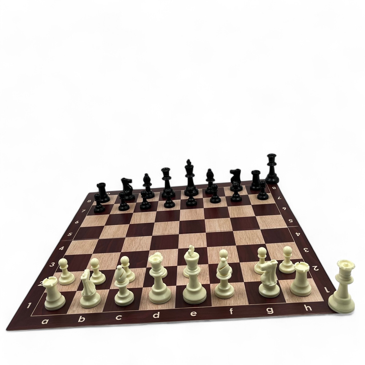 ตัวหมากรุกฝรั่งตัวเรซิ่นพร้อมกระดานPU เนื้อแข็งพับได้