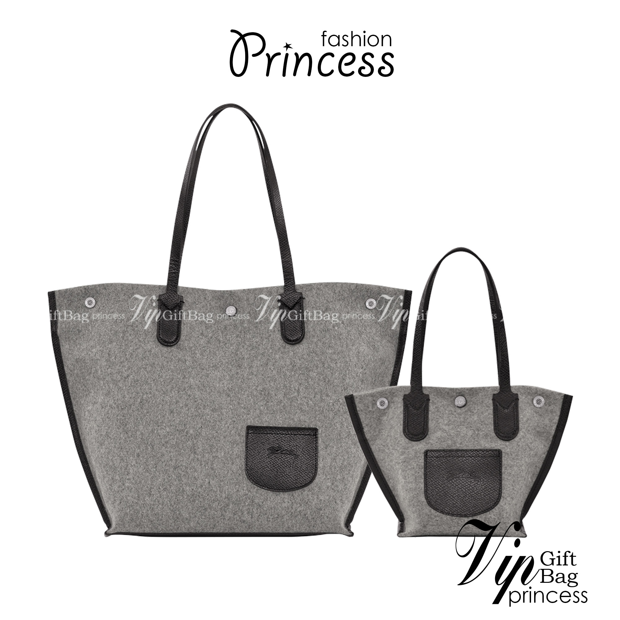 LONGCHAMP ROSEAU ESSENTIAL Shopping bag กระเป๋า Tote วัสดุผ้าขนสัตว์ ซับในผ้าฝ้ายที่จับด้านบนหนังวัว กระเป๋าสะพายใบนี้มีขนาดพอเหมาะ ดีไซน์หรูหรานี้สามารถสะพายไหล่หรือถือในมือก็ได้ นุ่มและน้ำหนักเบา