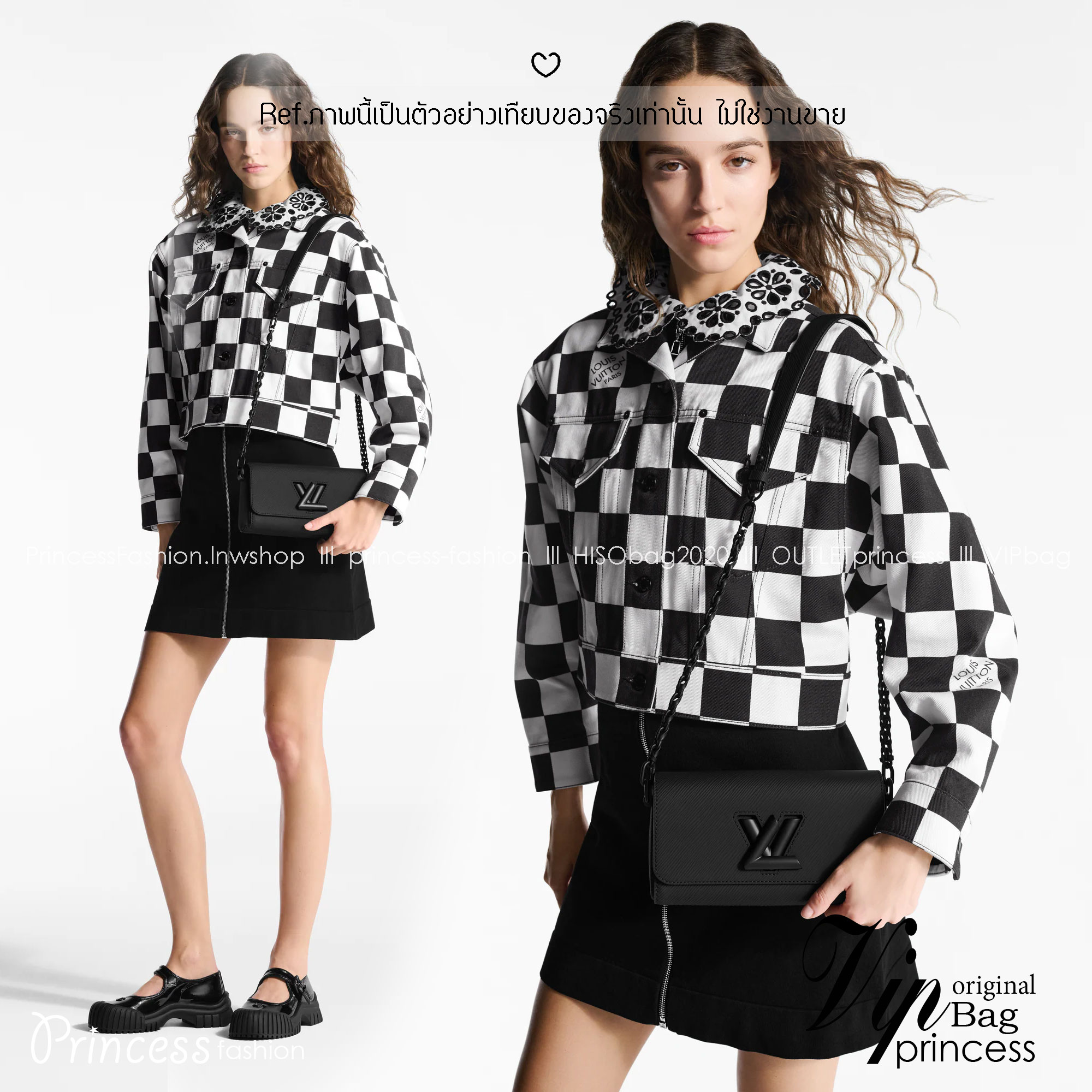 ORI หนังแท้ | LV Twist West Bag elongated shape in grained Epi leather กระเป๋าสะพาย/กระเป๋าถือ พร้อมสายโซ่ หนังลายเกรน Epi รูปทรงยาวและสง่างาม นำเสนอมุมมองใหม่สุดเท่ให้กับไอคอนของแบรนด์ ในหลากหลายเฉดสีทันสมัย