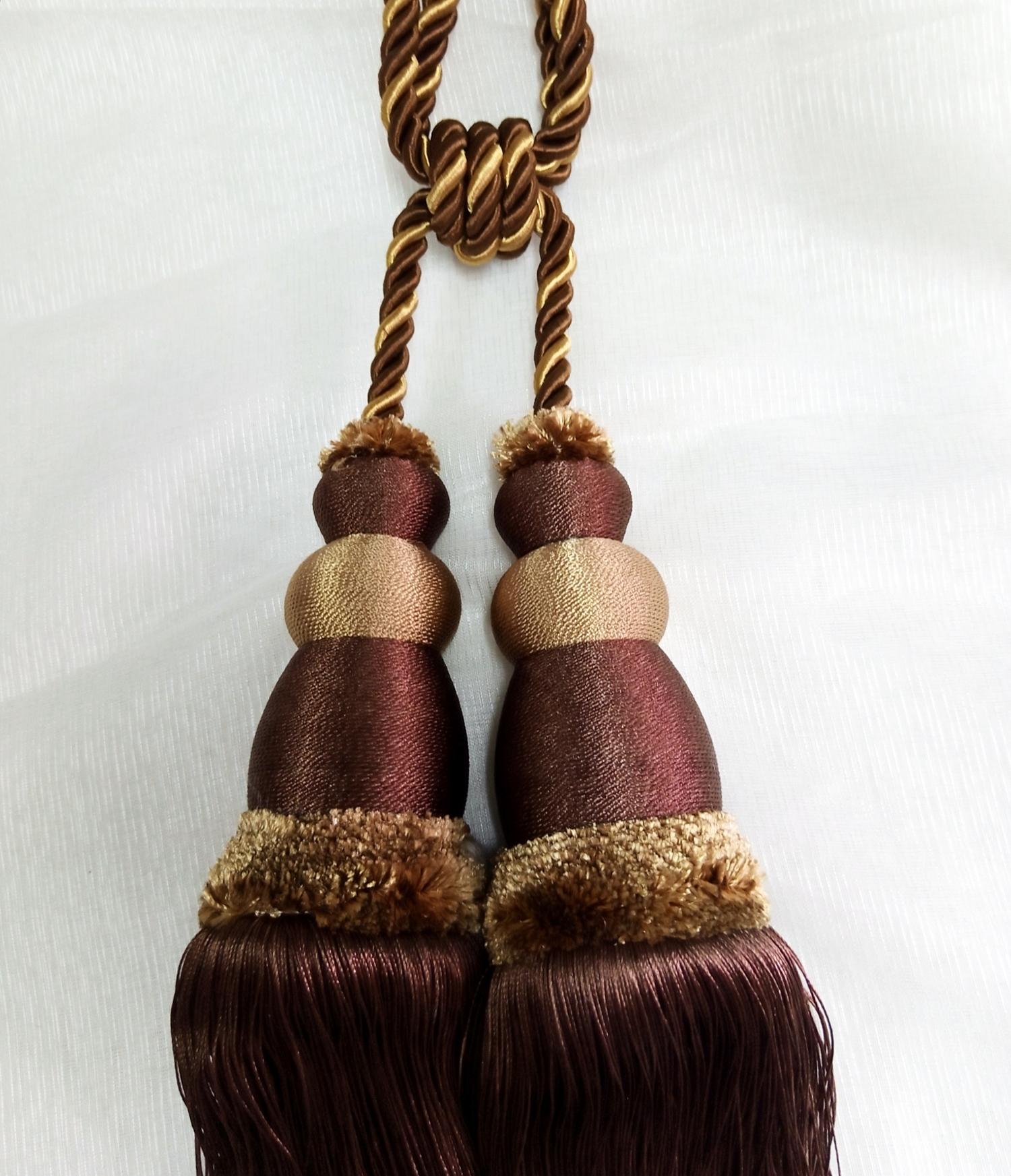 สายรวบผ้าม่าน ขนาดใหญ่ รุ่นชีต้า(CHEETAH) สีน้ำตาล (ราคาต่อชิ้น)