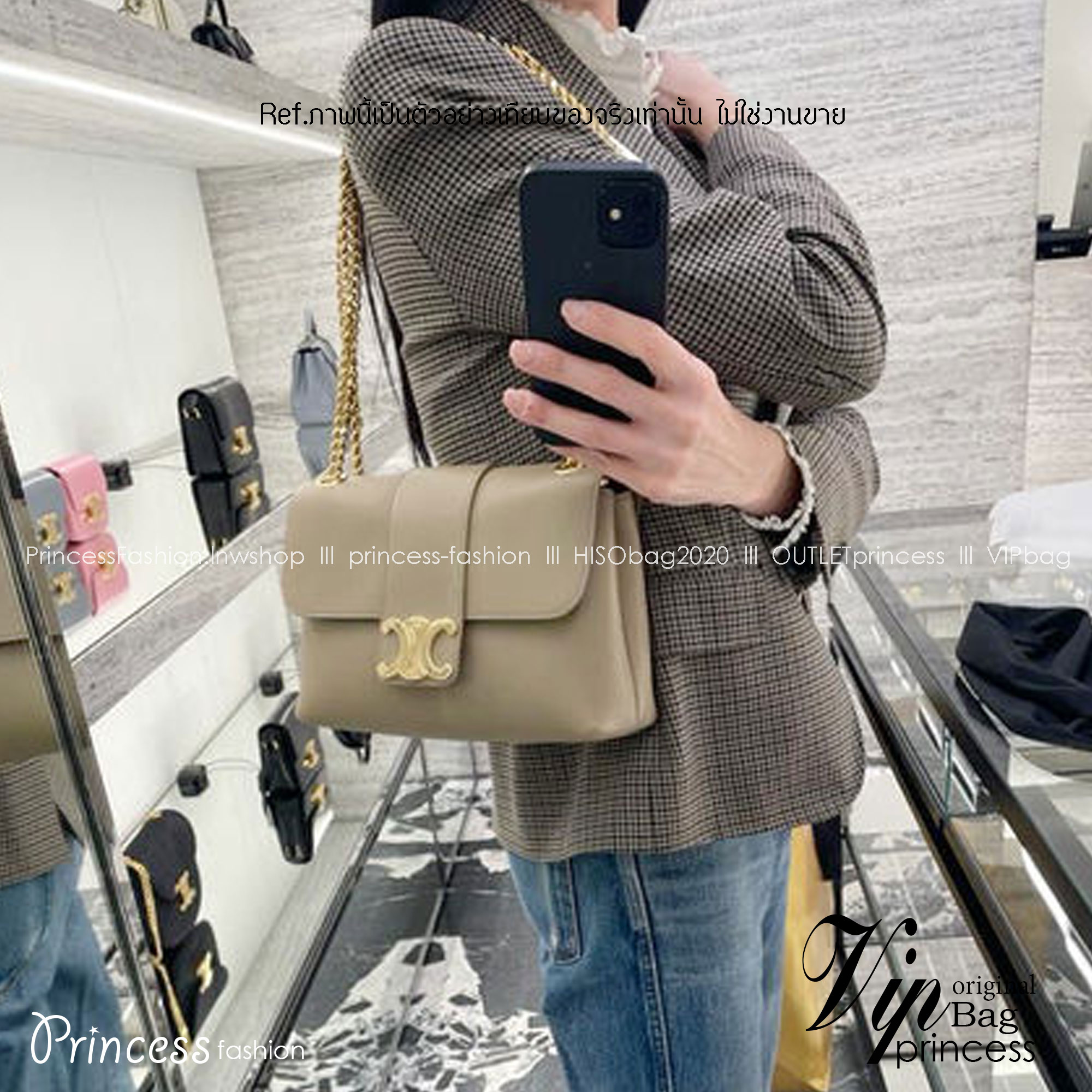 CELINE MEDIUM VICTOIRE BAG IN TRIOMPHE CANVAS 3 สี พร้อมส่ง เกรดออริจินอล สลับแท้ ใช้งานต่างประเทศได้ งานสวยตามรูป ภาพถ่ายจากงานขายจริง