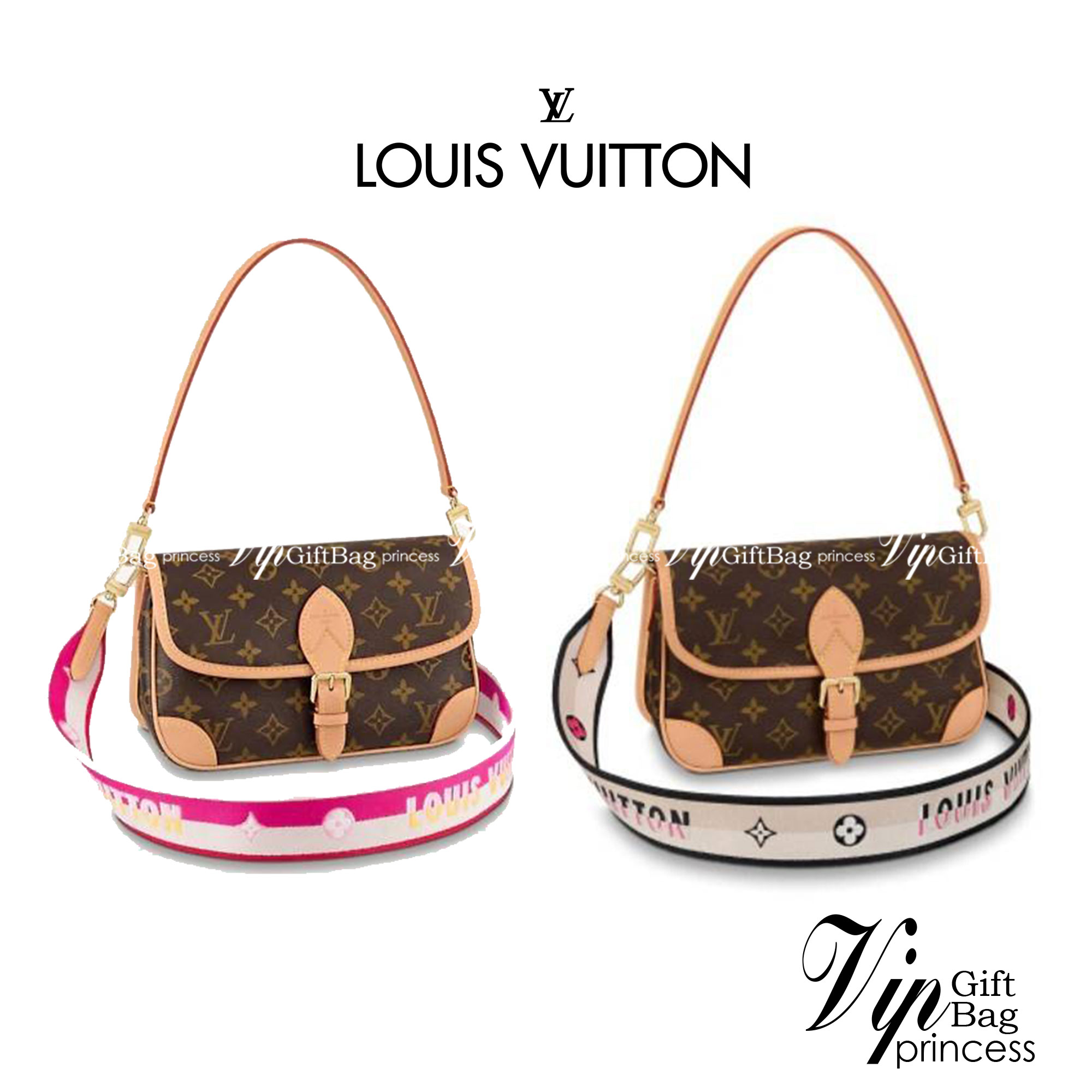 LOUIS VUITTON DIANE MONOGRAM พร้อมส่ง สุดคุ้ม! กับกระเป๋าLV พรีเมี่ยมกิฟ ตปท. หนังแท้ นิ่ม ทรงสวยมากๆค่ะ ((พื้นผิวหนังเป็นการขัดตามธรรมชาติจะมีรอยดำๆตรงขอบหนังนะคะ)) รุ่นนี้มาในลุคสวย หรู ดูชิล เพราะไม่ว่าลุคไหนๆก็เอาจริงๆจ้า! เปิดปิดกระเป๋าแบบกระดุมแม่เห