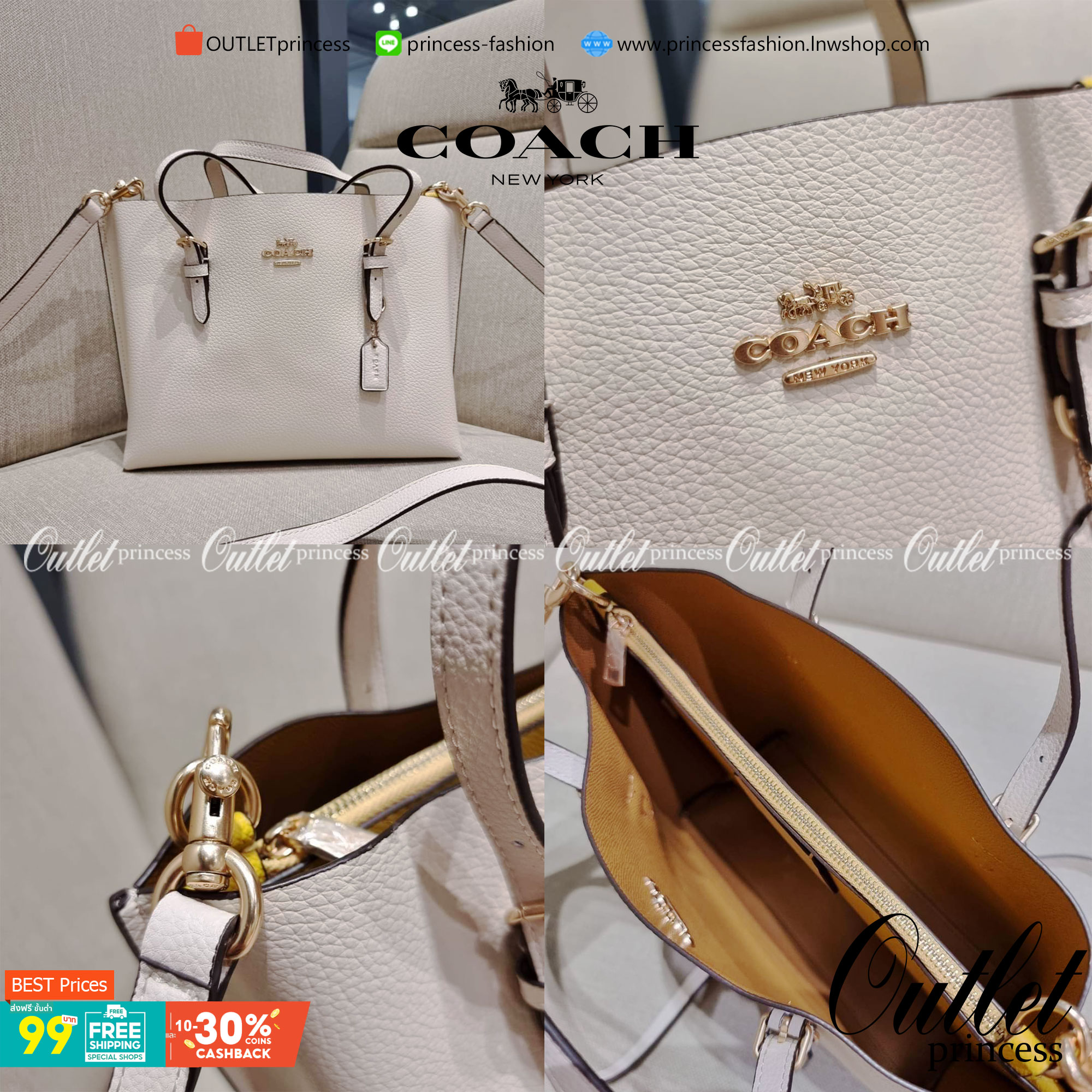 OUTTLET 】COACH MOLLIE TOTE 25 (C4250 C4084) น้องคนสวยอีกหนึ่ง!! กระเป๋าโท้ทไซส์เล็กที่สาวๆหลงรัก ดีไซน์คลาสสิคเหมือนเดิม เพิ่มเติมคือสะดวกขึ้นเยอะ!! ย่อส่วนมาจากใบใหญ่เป๊ะๆ น่ารักน่าใช้มากๆ วัสดุหนัง crossgrain ทนทาน ใช้งานง่าย เรียบหรูดูดีม้าก!! ภายในโล่