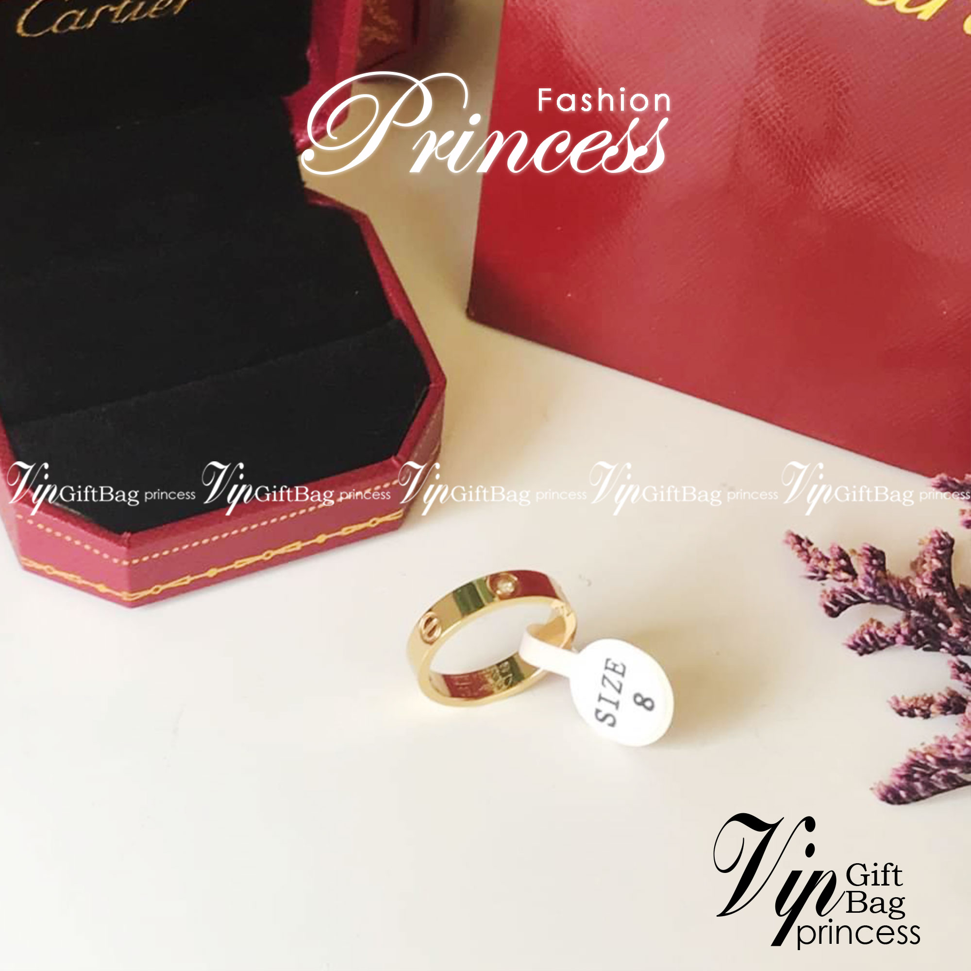 Cartier Rings แหวนรุ่นมีเพชร ภาพถ่ายจากงานจริง วัสดุคุณภาพดี ไม่ลอกไม่ดำ งานปั้มครบตามรูปเลยค่ะ