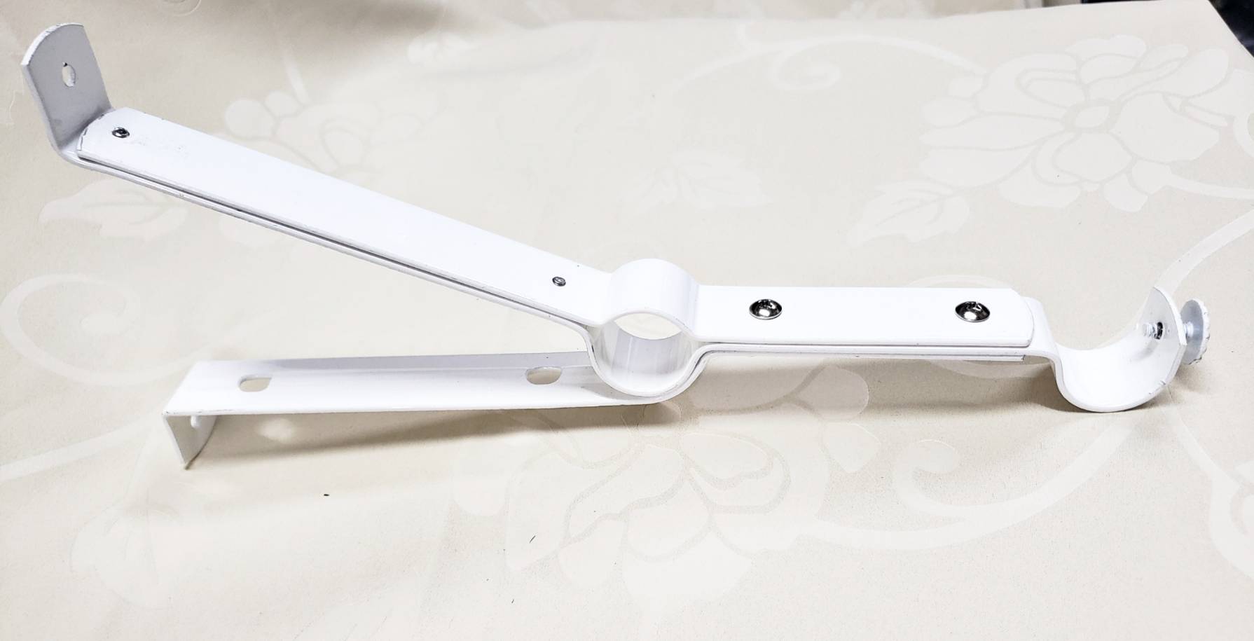 ขาราง2ชั้น ขนาด 30 cm. สีขาว(ยาวพิเศษ)(ใส่รางผ้าม่านได้2ราง) (ราคาต่อ1ชิ้น)แบบยื่นตาไก่