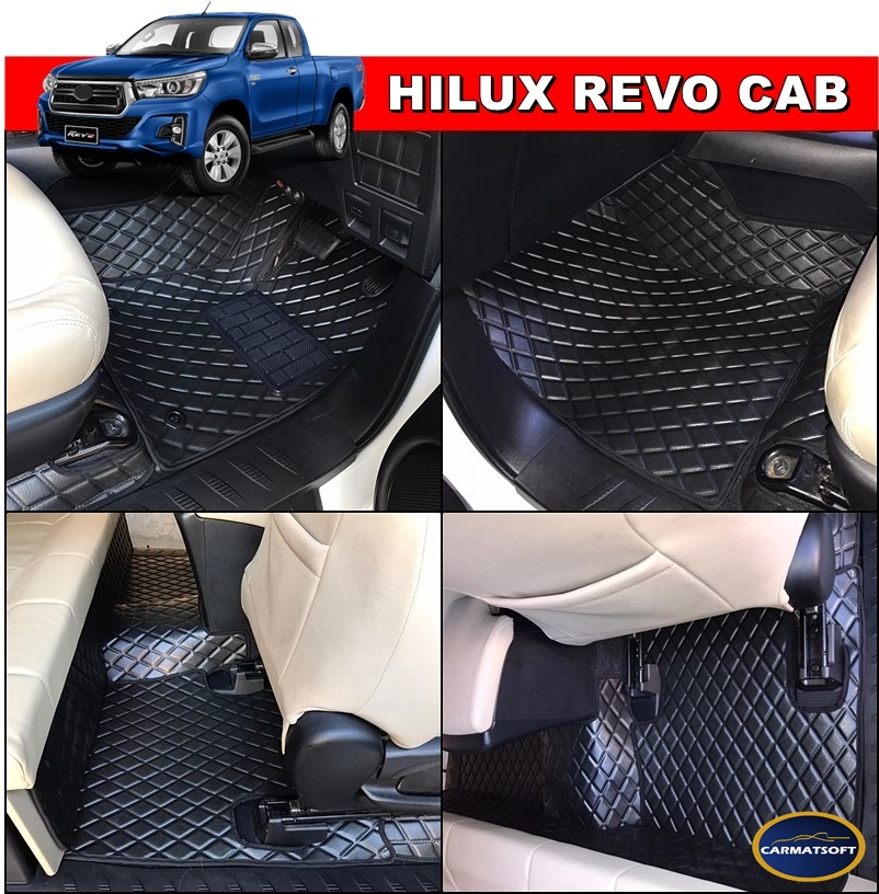 พรมปูพื้นรถยนต์ REVO CAB ลายDIAMOND เต็มคัน