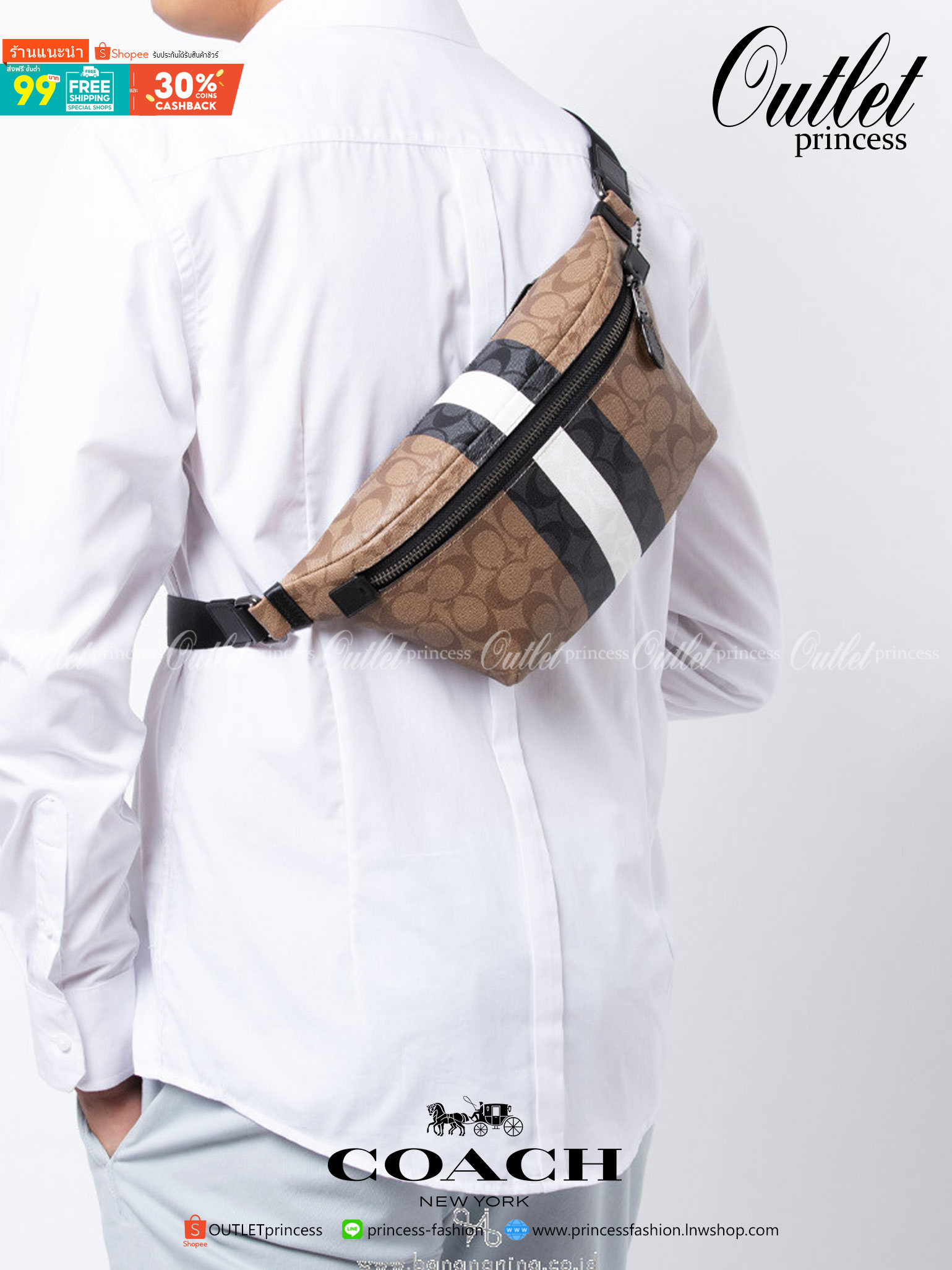 ใช้ได้ทั้งชาย//หญิงค่ะ COACH GRADE BELT BAG((c1411//c1413)) พร้อมส่งค่ะ! กระเป๋าคาดอก//คาดเอวได้ หนังแท้นิ่มสวยงาม ใบกลางๆกำลังดีทีเดียวค่ะ มี2ช่องซิปหน้า-หลัง ช่องกว้าง ใส่ของจำเป็นได้ครบนะคะและมีช่องเล็กให้ใส่ของจุกจิกค่ะ สายคาดยาว เลื่อนปรับได้ฟรีไซด์เ