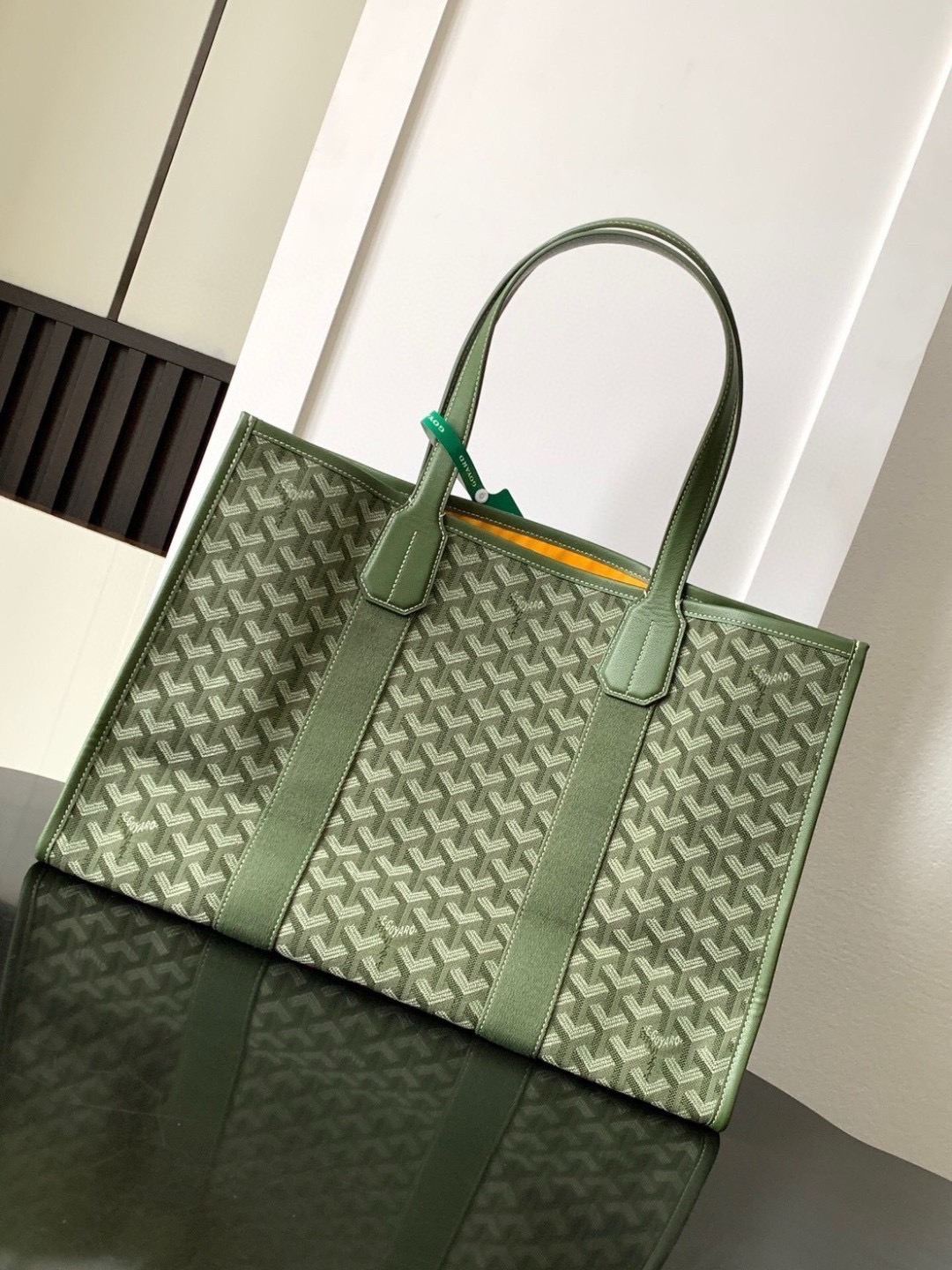 GOYARD Villette Jacquard Tote Bag MM กระเป๋าทรงโท้ทใบใหญ่ หนังแท้สวยเนี๊ยบ เกรดท็อปออริ สลับแท้ 1:1 เกรดดีสุด ใช้ต่างประเทศได้ ผ่านทุก ตม.