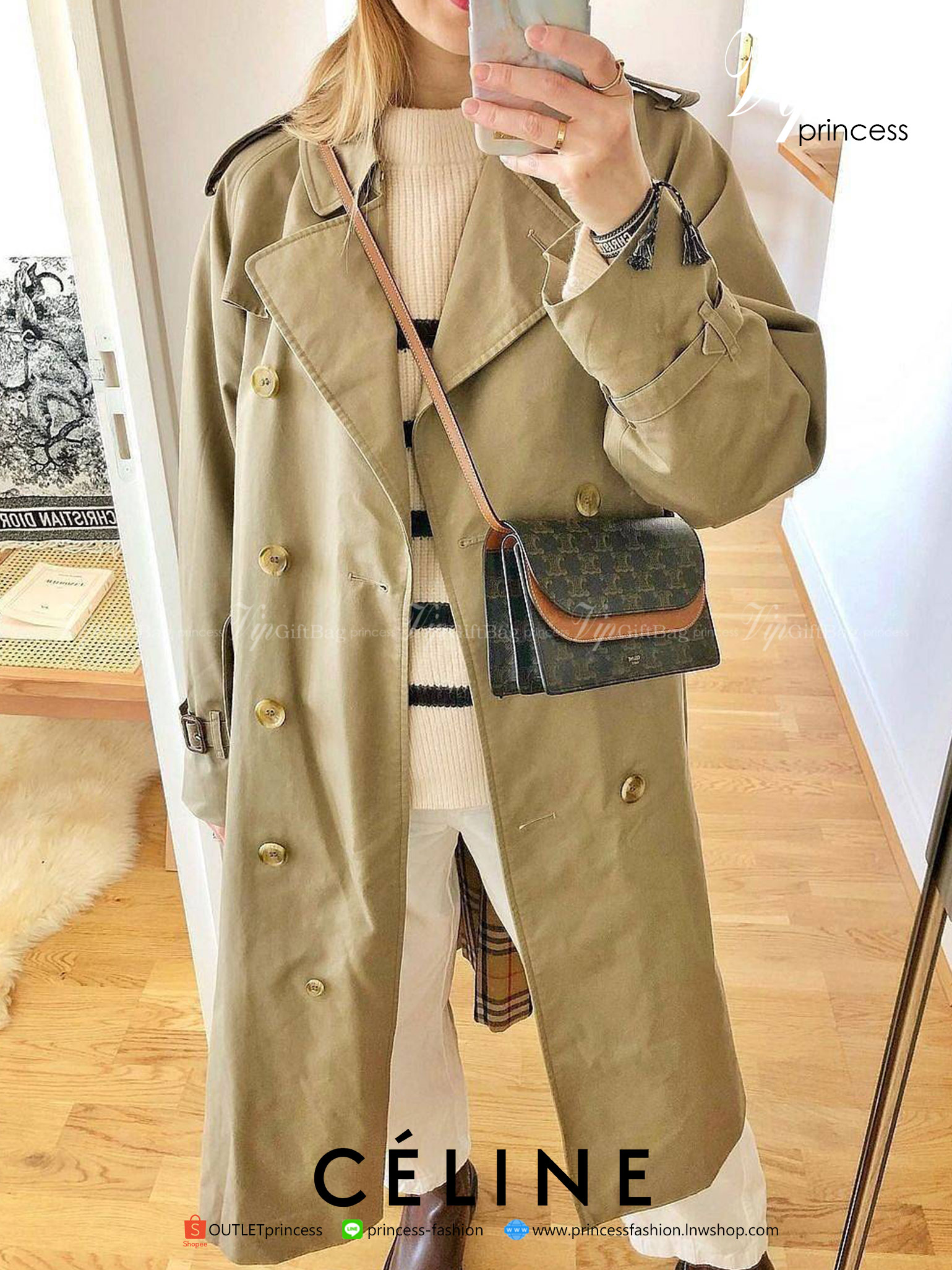 CELINE TRIOMPHE CLUTCH VIP GIFT WITH PURCHASE GWP พรีเมี่ยมกิ๊ฟ Limited Edition จาก CELINE PERFUME DUTY FREE COUNTER