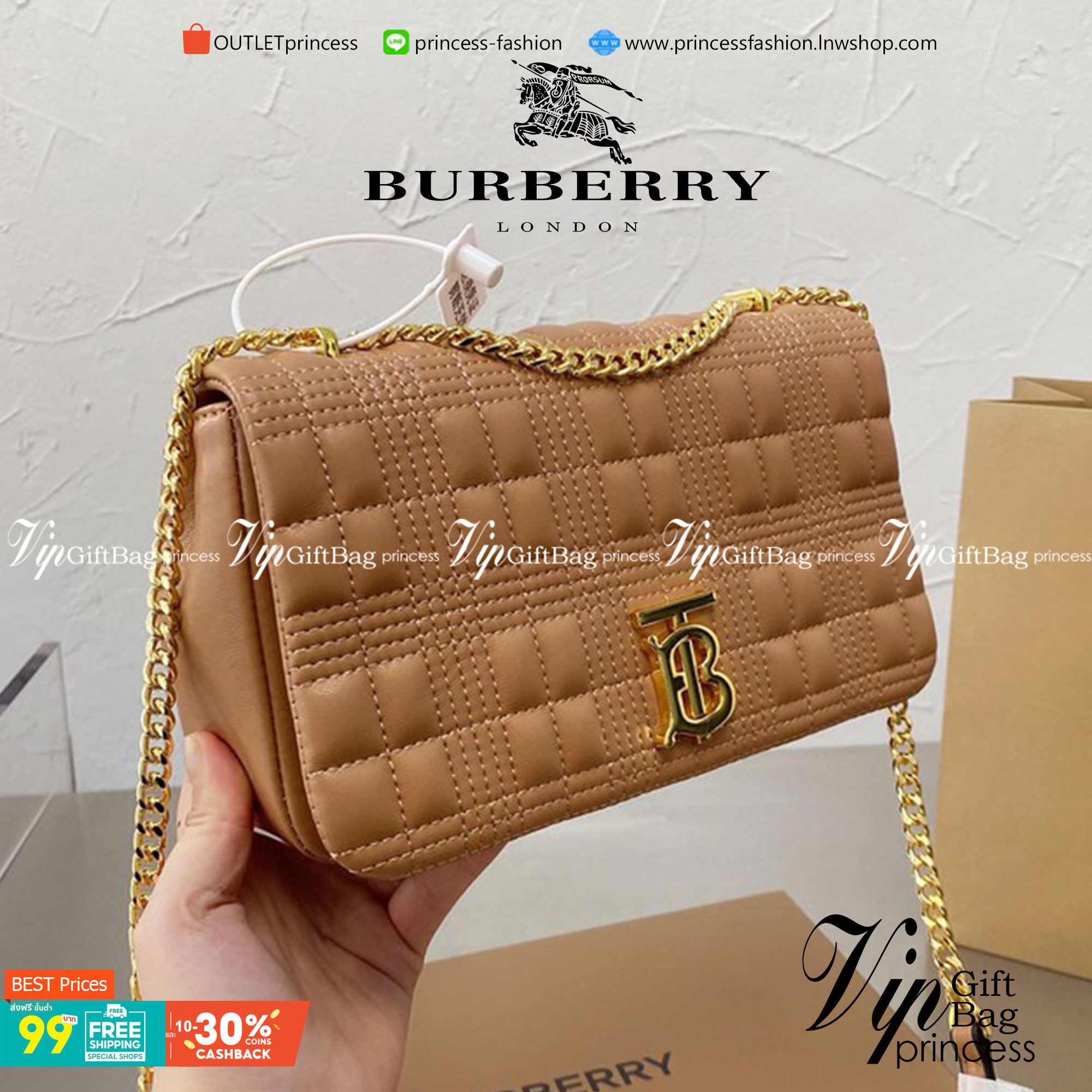 Burberry Quilted Lambskin Lola Bag BURBERRY FRAGRANCES QUITED LAMBSKIN BAG VIP GIFT WITH PURCHASE GWP พรีเมี่ยมกิ๊ฟ Limited จาก BURBERRY Perfume DutyFree หนังแท้ Lambskin หนังนิ่มสวยขึ้นรูปเงา ขนาดกำลังดู ใบฮอตอีกหนึ่งรุ่นที่กำลังมาแรง