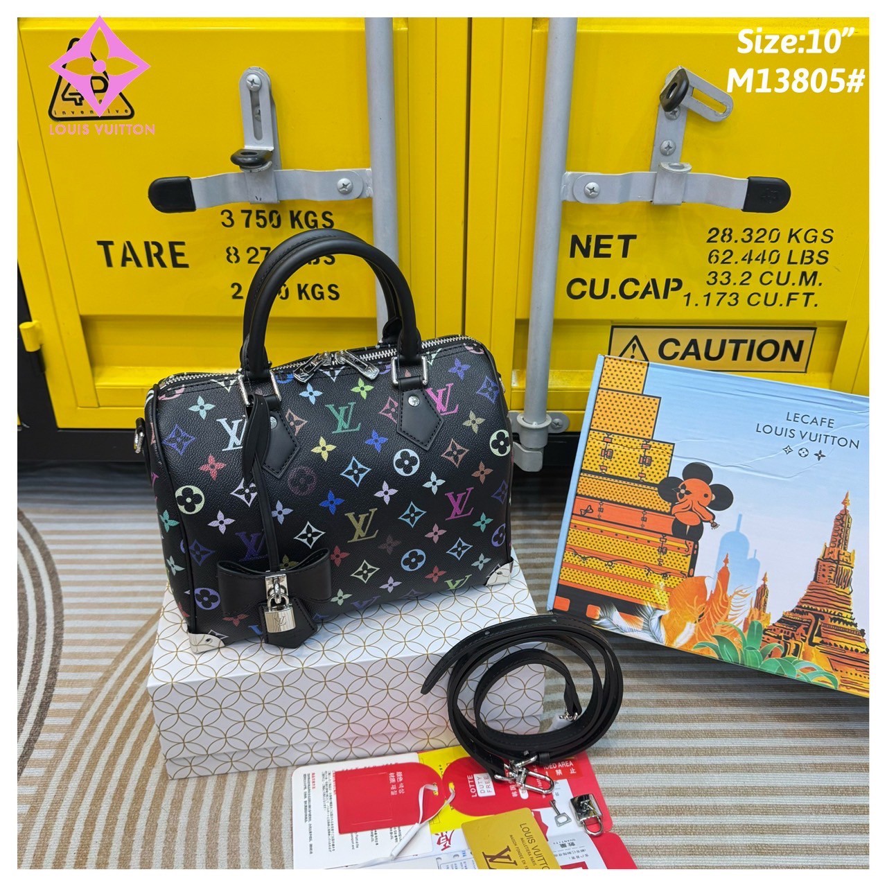 LV x TM - Speedy Bandoulière 25 bag กระเป๋าทรงหมอน รุ่นใหม่ท็อปฮิต สวยหรูโดดเด่น มีชีวิตชีวาในคอลเล็คชั่น LV x Murakami ด้วยลายโมโนแกรมสุดไอคอนิกเปี่ยมสีสันที่รังสรรค์ขึ้นใหม่จากพาเลตต์สีสุดป๊อปอันเป็นเอกลักษณ์