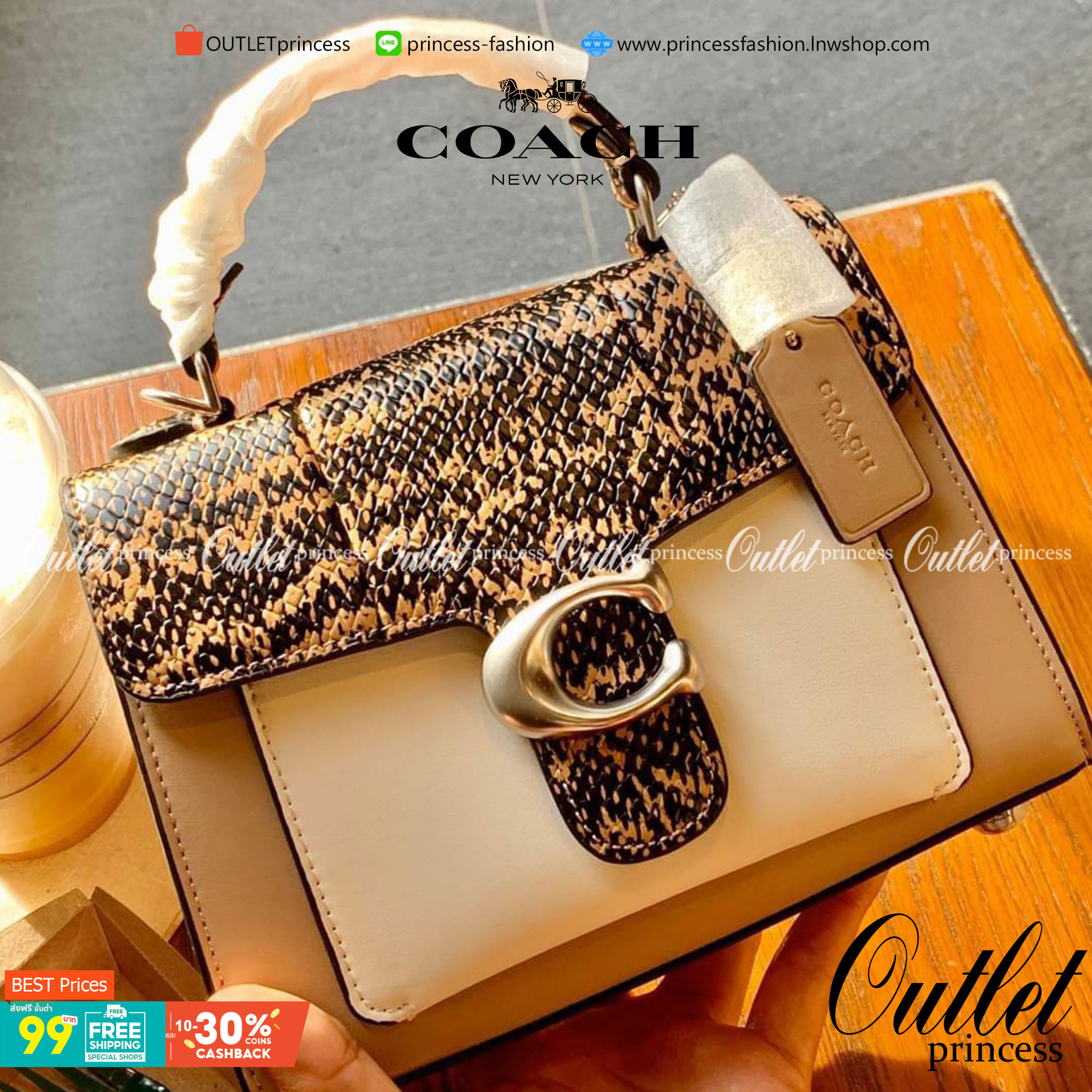 OUTLET 】COACH TABBY TOP HANDLE 20 LEATHER BAG หรูหรามากๆค่ะ สินค้าแนะนำ!! กระเป๋าถือ//สะพายข้างได้ วัสดุหนังแท้อย่างดี หนึ่งใบทำหนัง2แบบได้อย่างลงตัว สวยงาม มีอะไหล่ตัวC ใหญ่ด้านหน้าโดดเด่นหรูมากๆค่ะ 🔺เปิดปิดแบบกดล็อค ภายในมี2ช่องสำหรับใส่ของ สามา